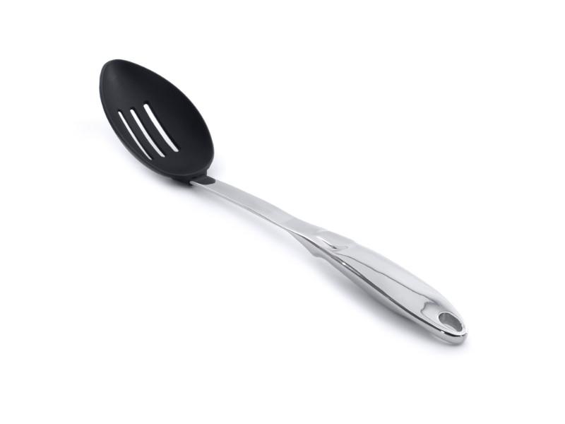 BergHOFF Straight Nylon Slotted Serving Spoon - Durable Kitchen Utensil for Cooking, Serving & Mixing - Perfect for Pasta, Salad & Hot Dishes