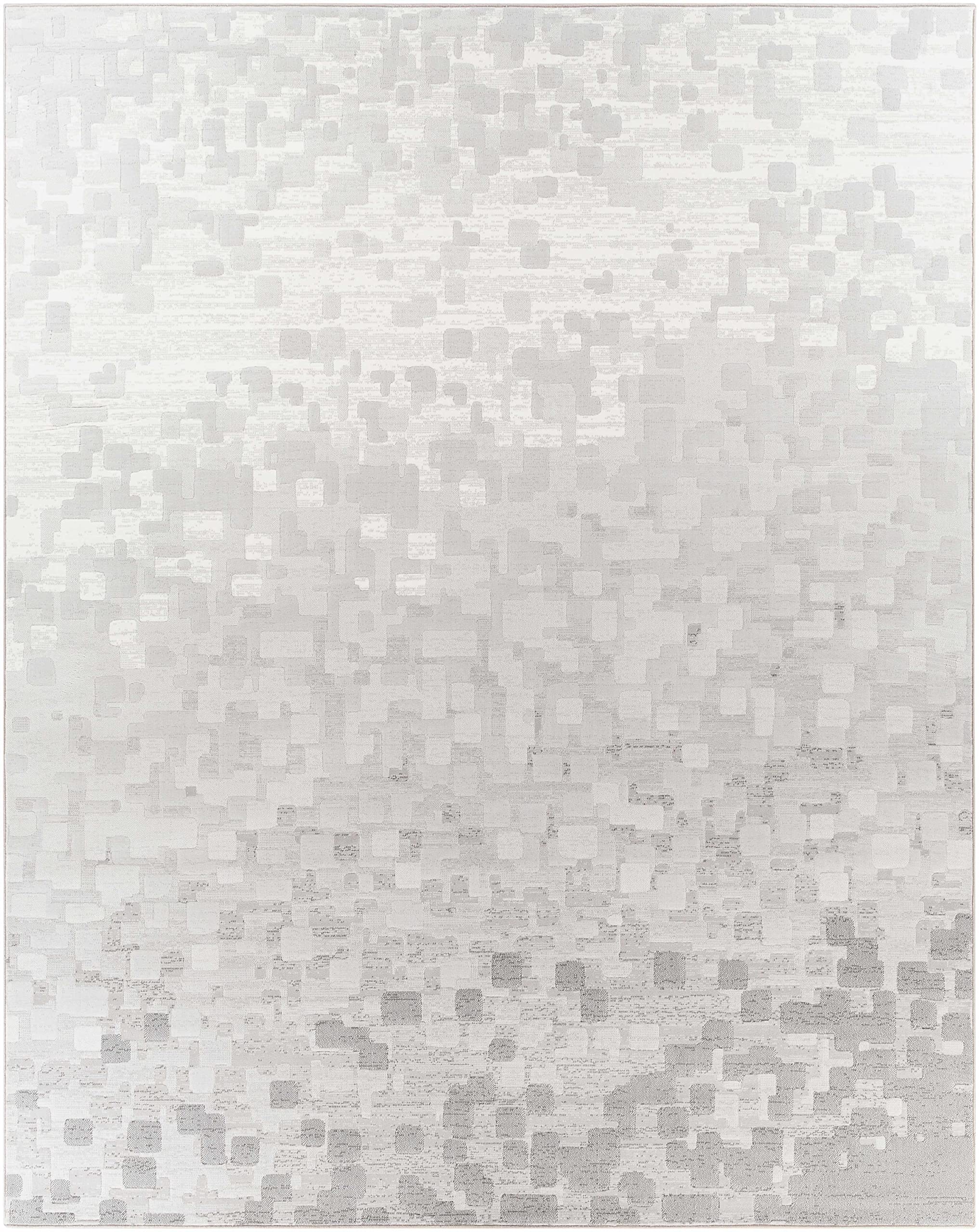 Hauteloom Modern Gray and White Area Rug 2' x 2'11