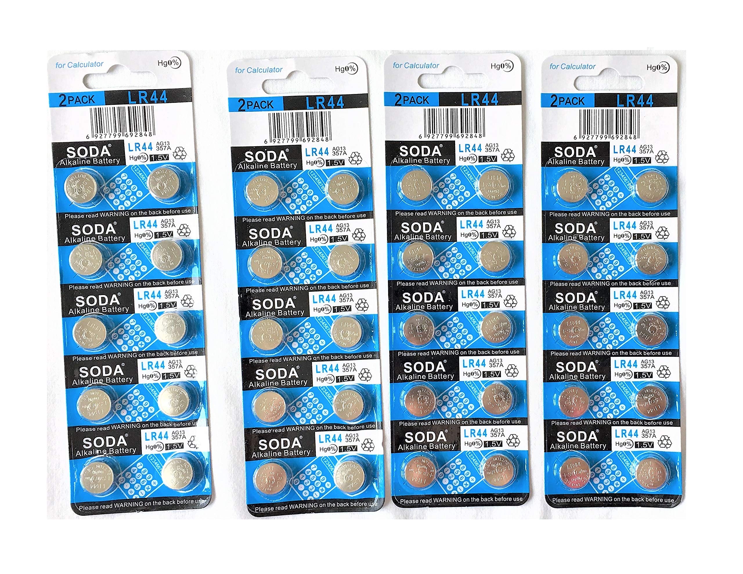 LR44 A76 AG13 1.5V Alkaline Button Cell Batteries (40-Pack) - Long-Lasting Power for Watches, Clocks, Remote Controls, Game Controllers, Toys & Electronics - Perfect for Home, Office & Travel Use