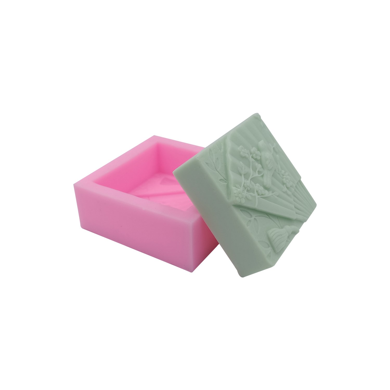 Chinese Fan Silicone Soap & Candle Molds - DIY Art Craft Molds for Handmade Soap Making, Candle Pouring, Resin Art, and Home Decor Projects