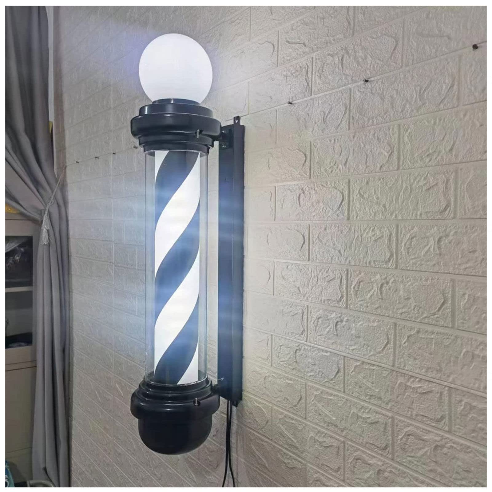 Vintage VVLXRIC Barber Pole Stand - Waterproof & Energy Saving Outdoor Barber Shop Sign - Classic Barber Supplies for Salons & Shops - Perfect for Barbershop Decor & Vintage Style Storefronts