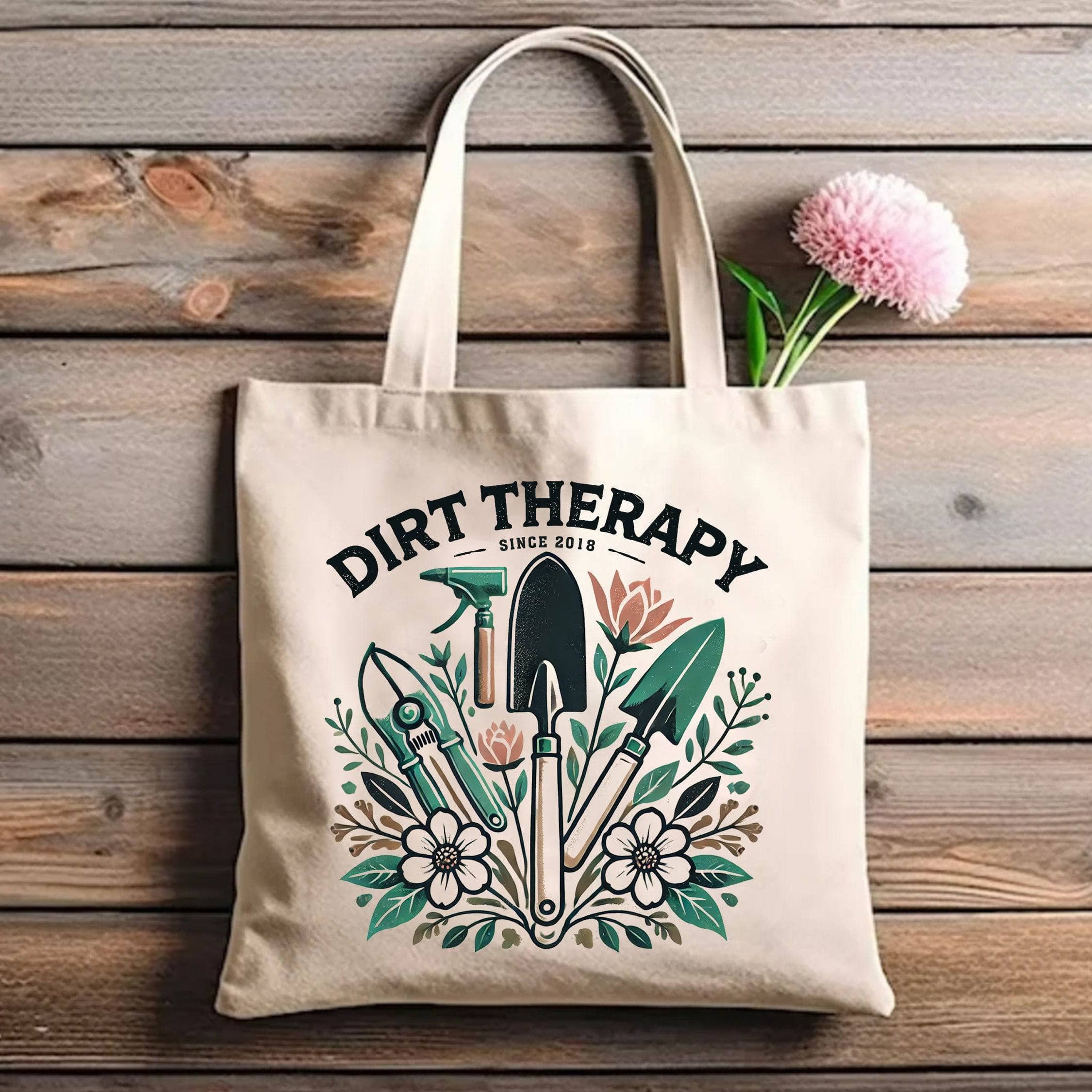 Dirt Therapy Eco-Friendly Tote Bag - Reusable Shopping Bag for Groceries, Beach & Farmers Market | Sustainable Cotton Carryall for Everyday Use
