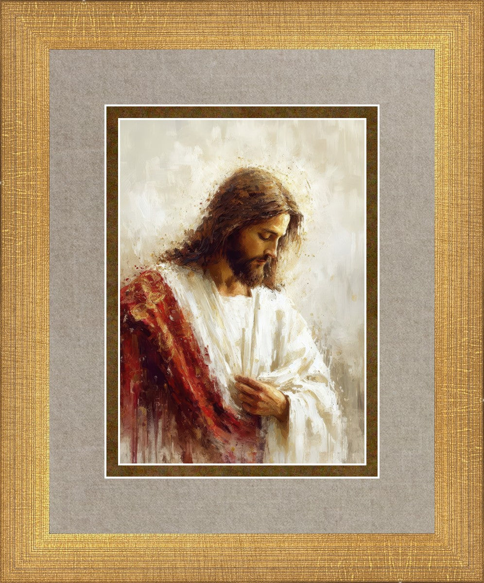 Jesus Christ in Red Robes - Religious Wall Art for Home & Church Decor - Perfect for Prayer Rooms, Sunday Schools & Christian Gifts