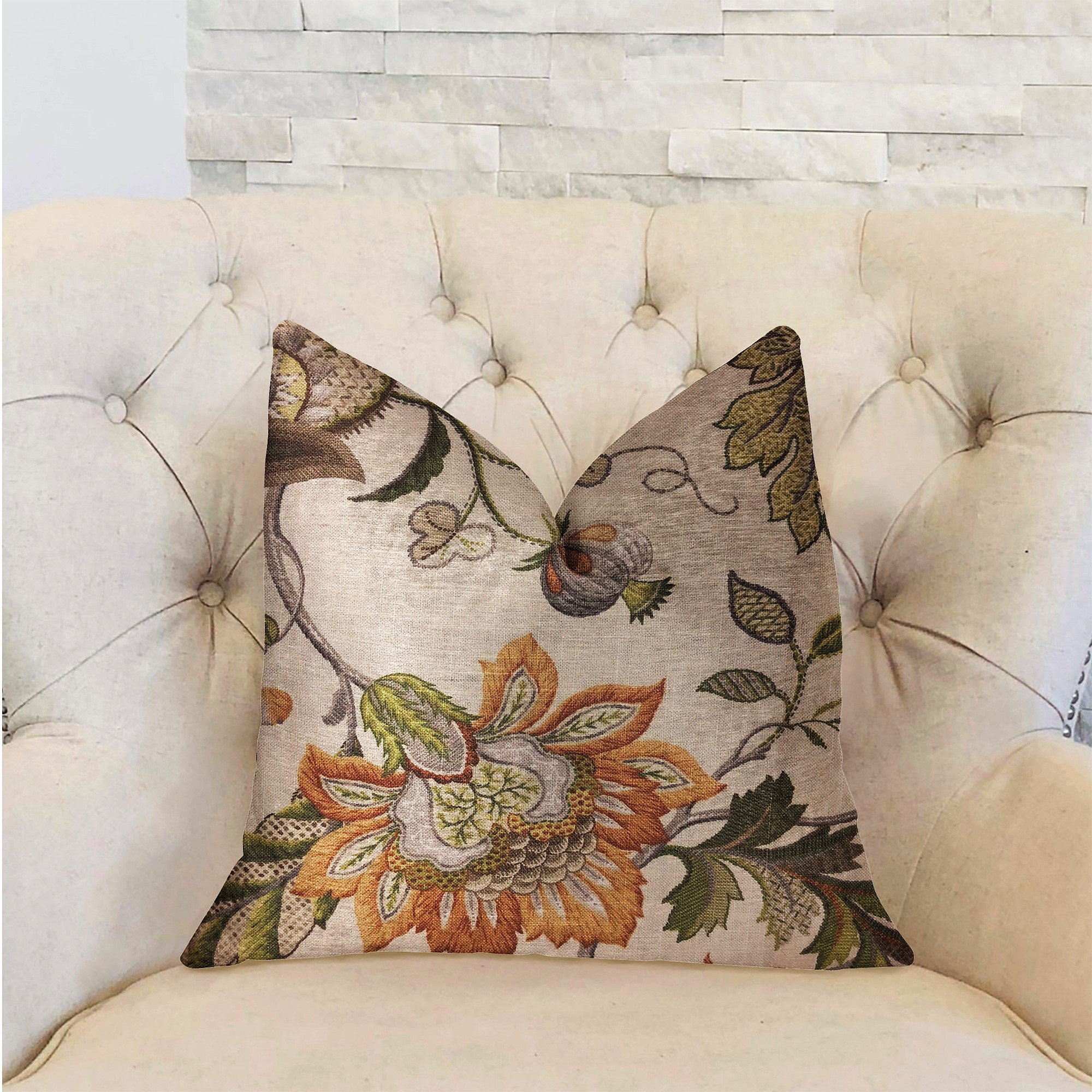 Plutus Harmony Meadows Luxury Throw Pillow 20x30 Inches - Soft Decorative Cushion Cover for Sofa, Bed, Living Room - Queen Size Home Decor Accent Pillow