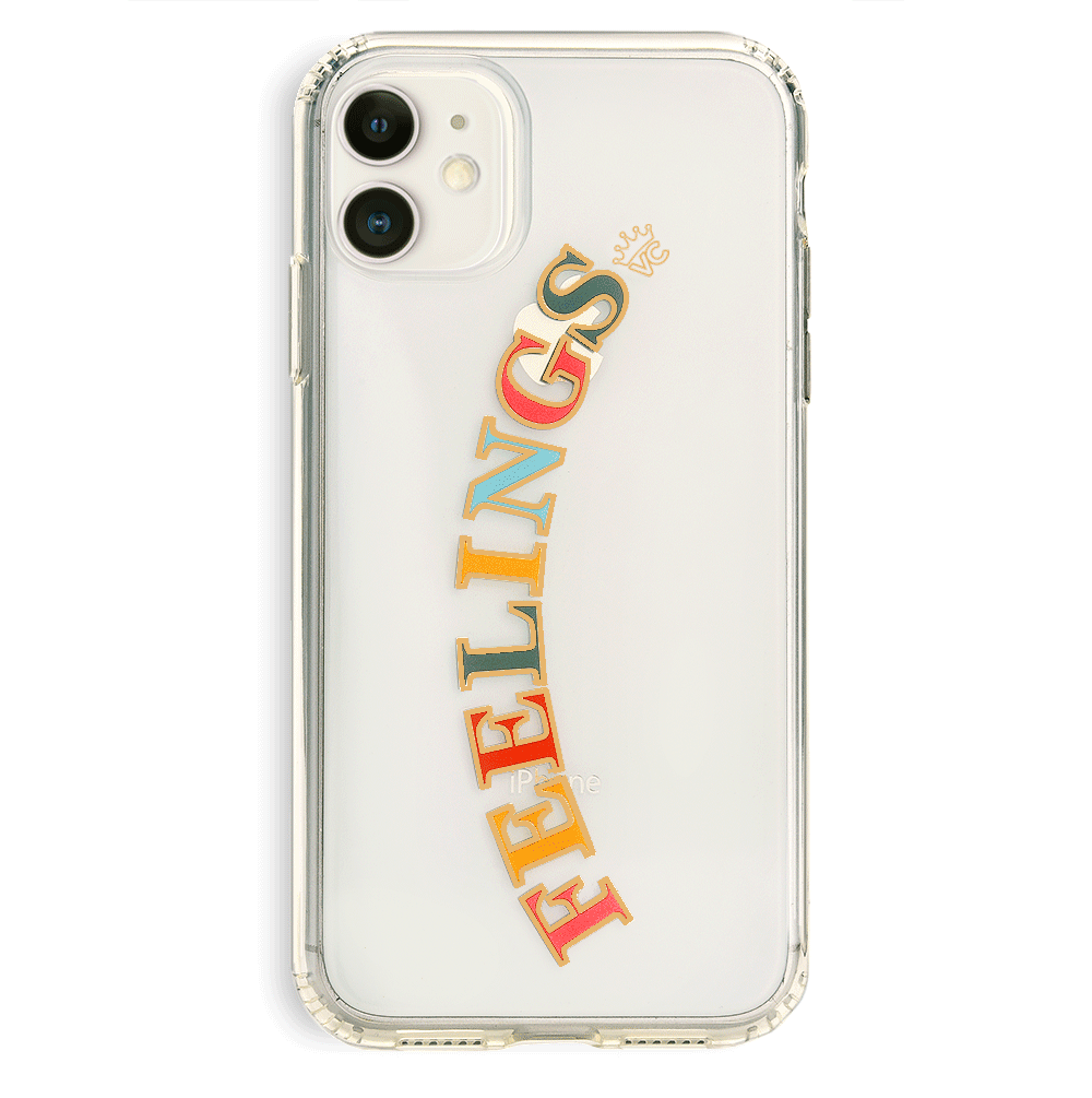 Feelings Clear iPhone Case - Ultra Slim Protective Cover for iPhone [Model] - Shatterproof & Scratch-Resistant - Perfect for Everyday Use, Travel, and Work