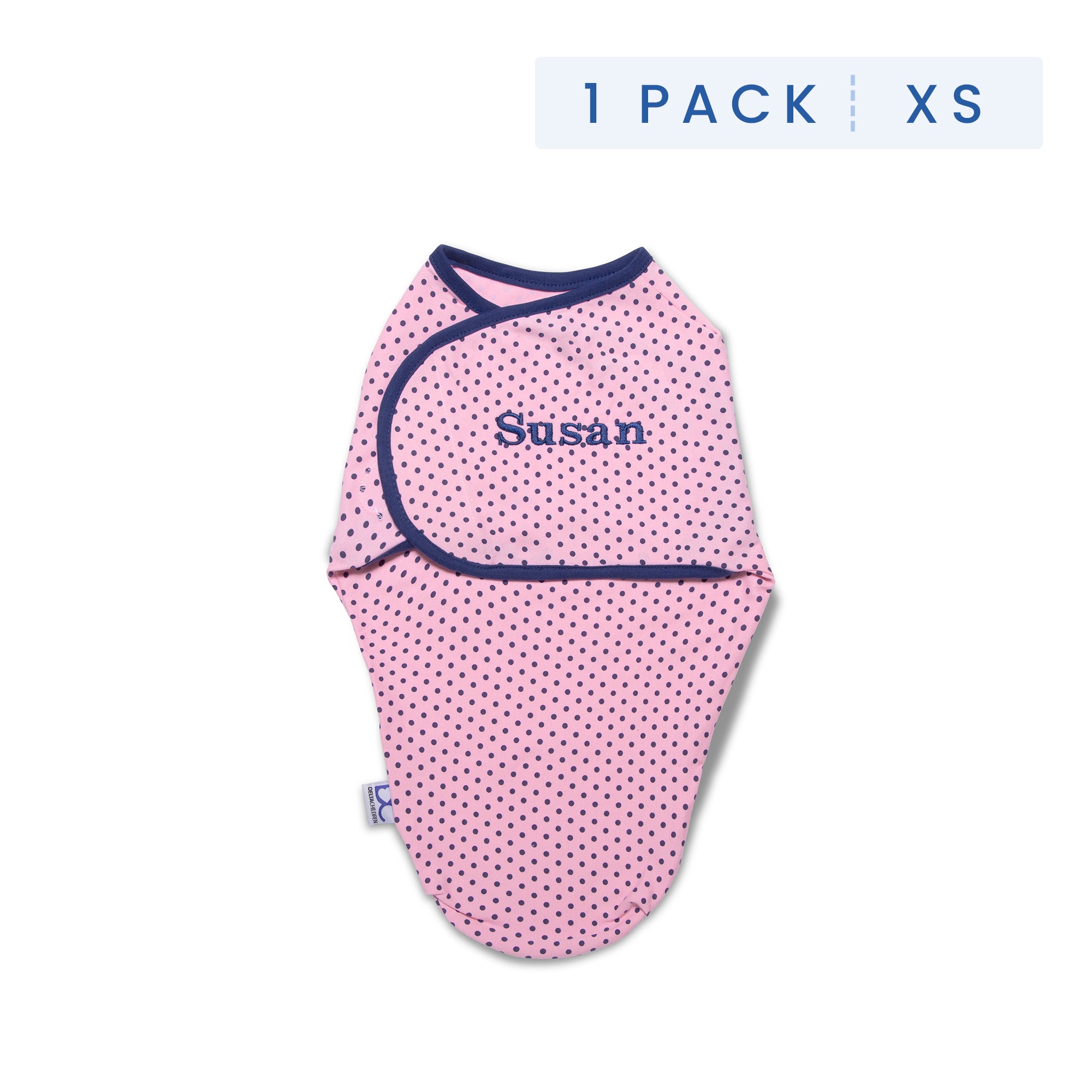 Personalized Little Lambs Adjustable Swaddle Wrap - 100% Soft Cotton Baby Blanket - Extra Small Size (0-3 Months/4-7 lbs) - Perfect for Newborn Sleep & Swaddling