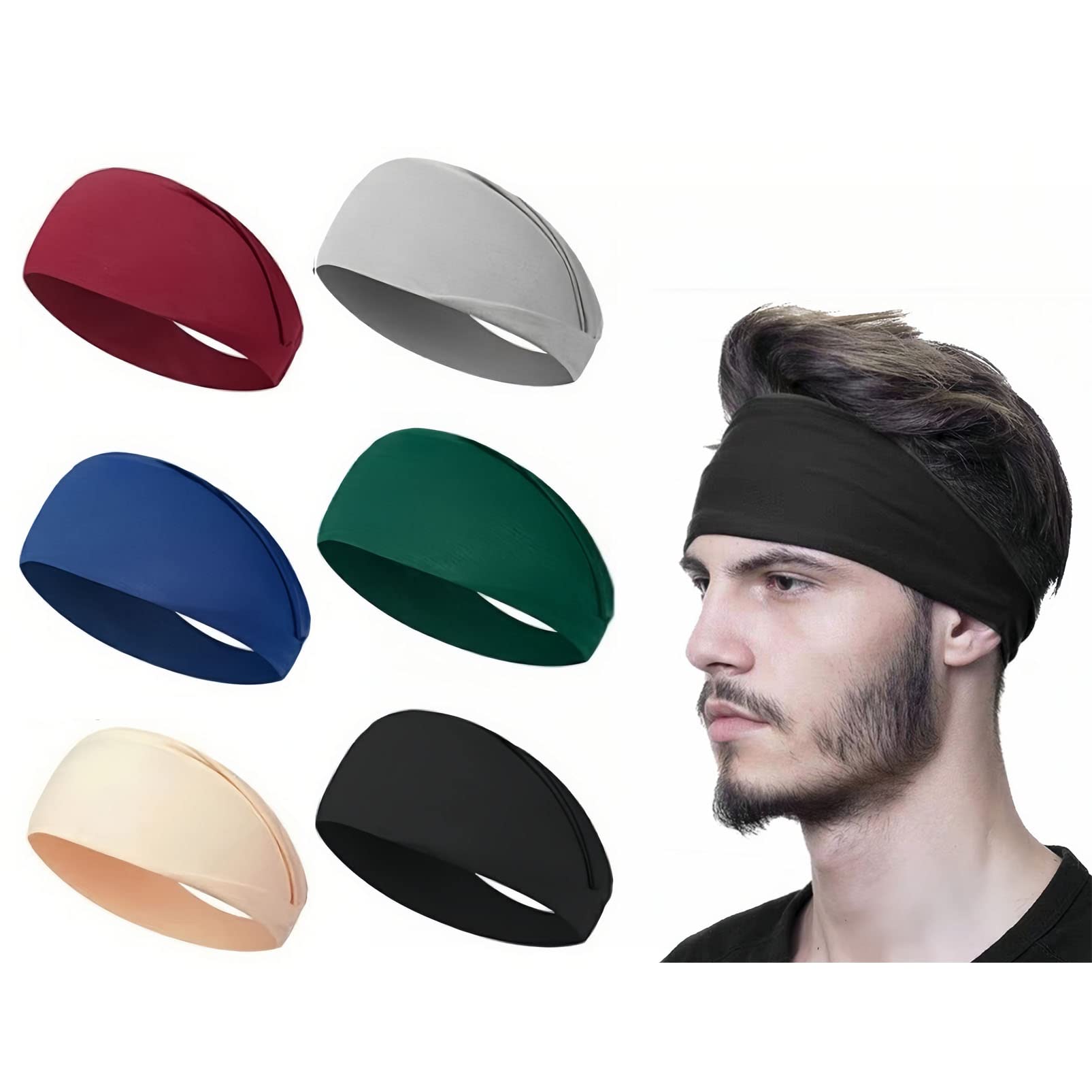 Super Soft Women's Headbands - Non-Slip Yoga & Running Sweatband, Thick Elastic Sports Hair Bands for Workouts, Gym, Tennis & Daily Fashion Wear