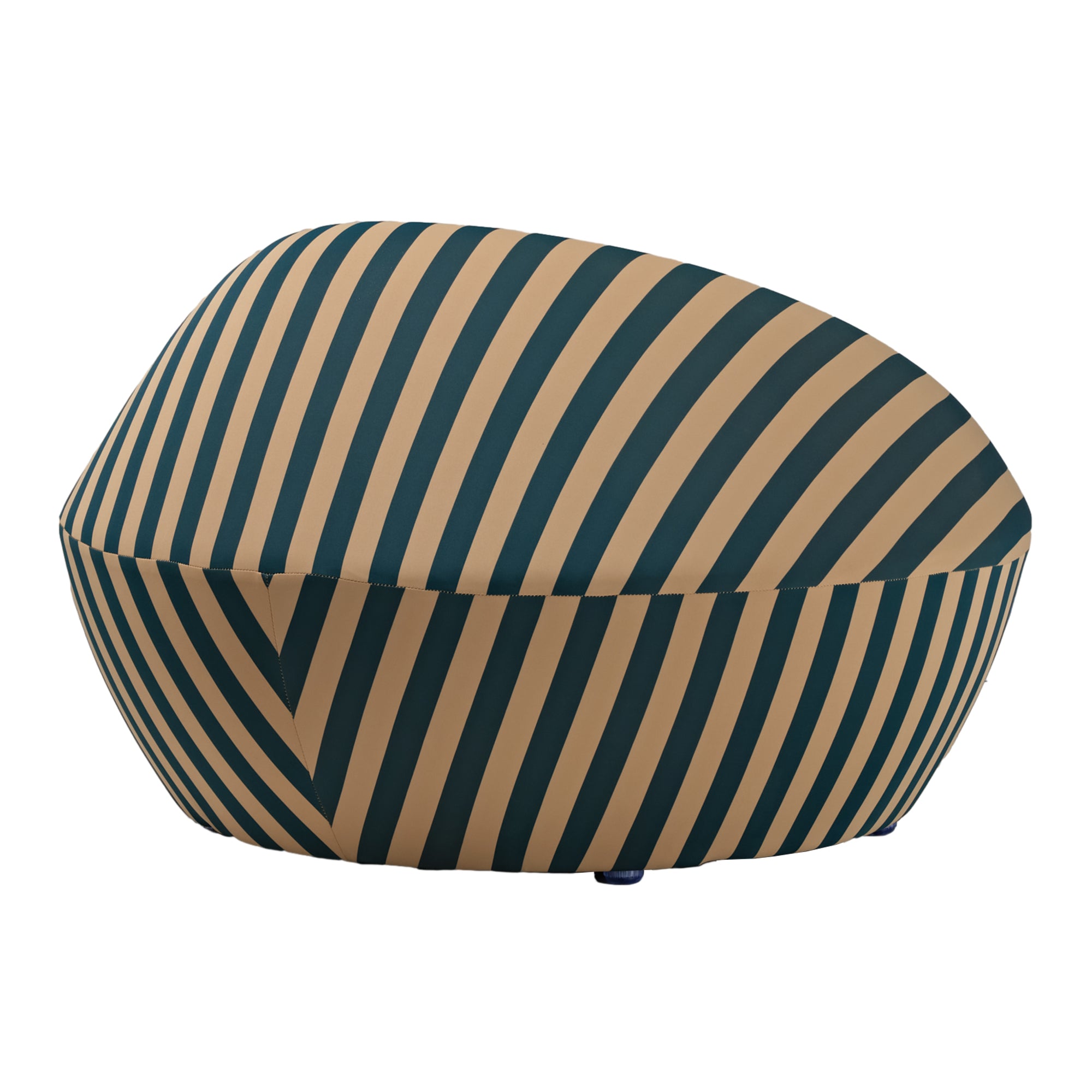 Stylish Red, Yellow & Blue Striped Lounge Chair - Modern Accent Chair for Living Room, Bedroom, or Patio Decor