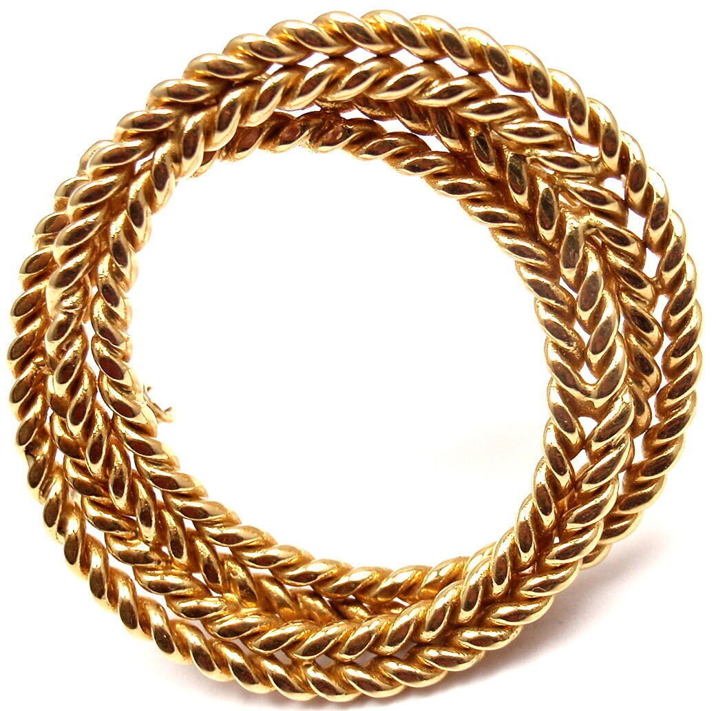 Authentic Vintage Hermes Paris 18k Yellow Gold Brooch Pin - Luxury Collectible Jewelry for Women, Perfect for Special Occasions & Gift Giving