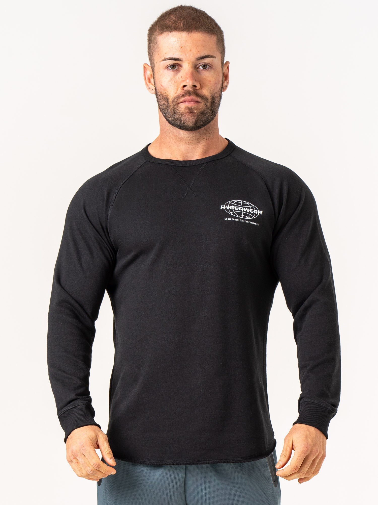 Energy Crew Neck T-Shirt for Men - Soft Cotton Black Tee - Casual Wear & Gym Workout Shirt
