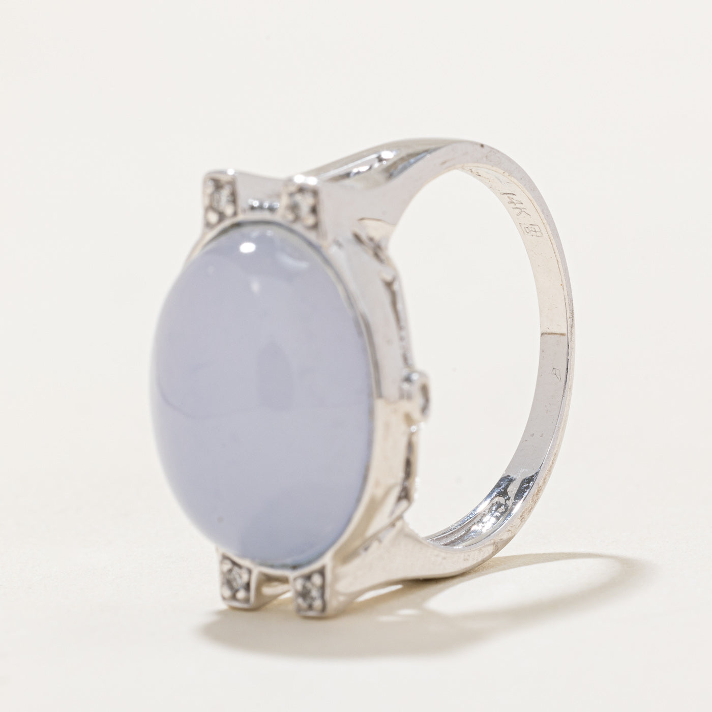 Lavender Jadeite and Diamond Ring - 11.00 Carat Natural Stone with 0.02ctw Diamonds - Size 7.5 - Elegant Jewelry for Weddings, Anniversaries & Special Occasions