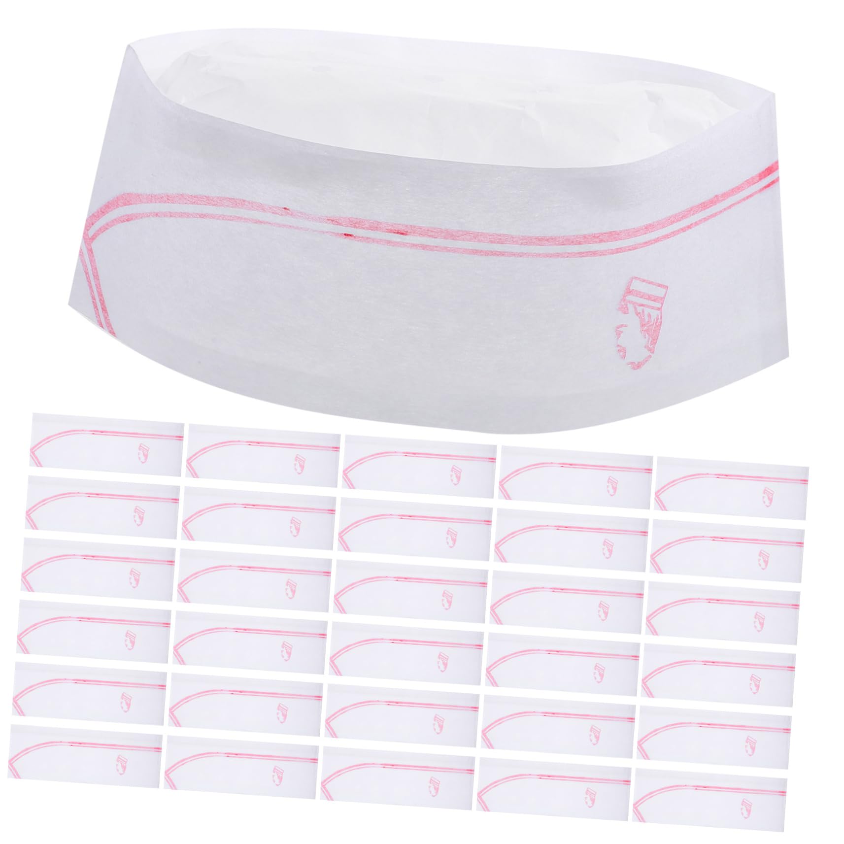 40Pcs Disposable Chef Hats - White Cotton Cooking Caps for Bakeries, BBQ Grilling & Professional Kitchen Use - Perfect for Restaurants, Catering & Food Service Staff