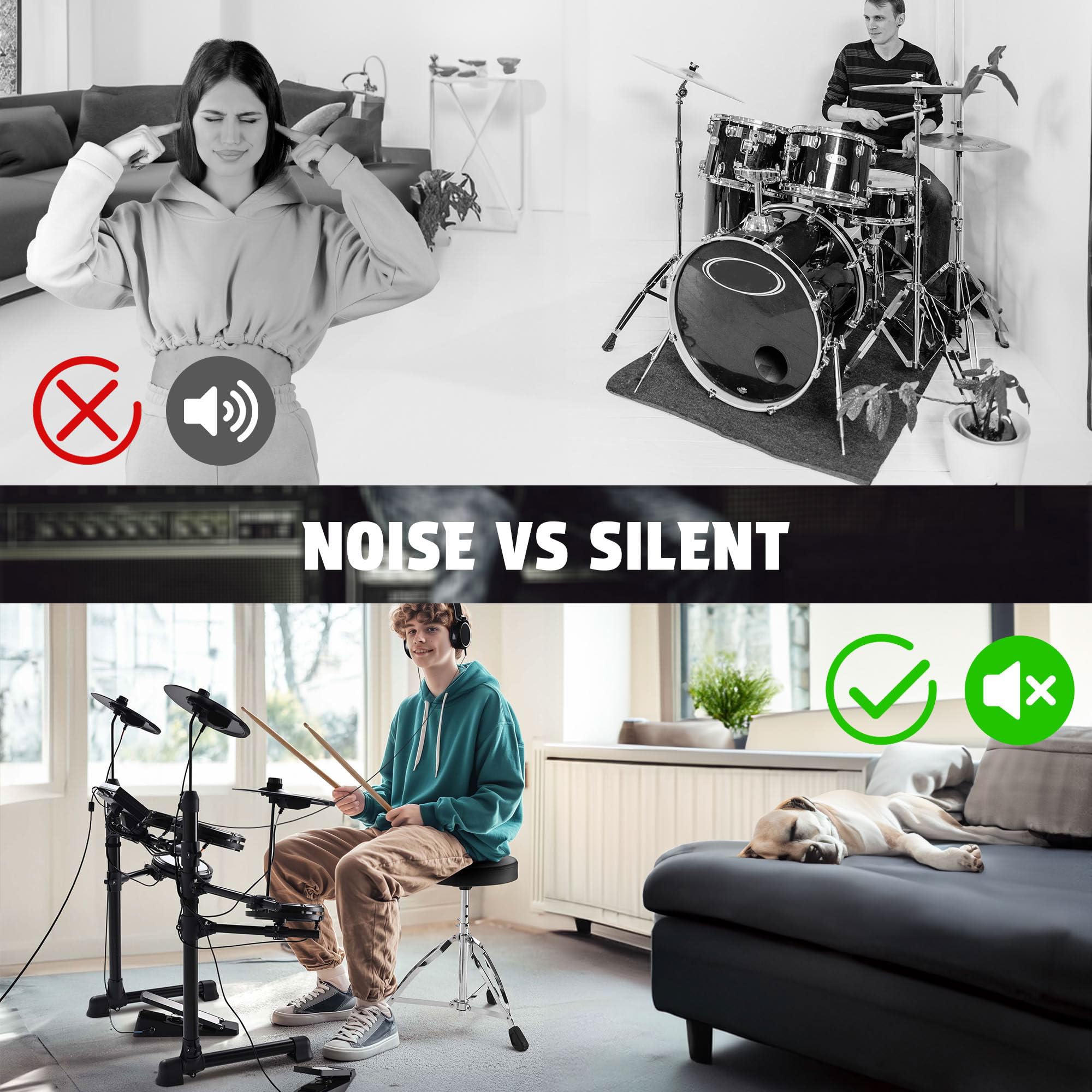 AW Electric Drum Set for Adults - 8