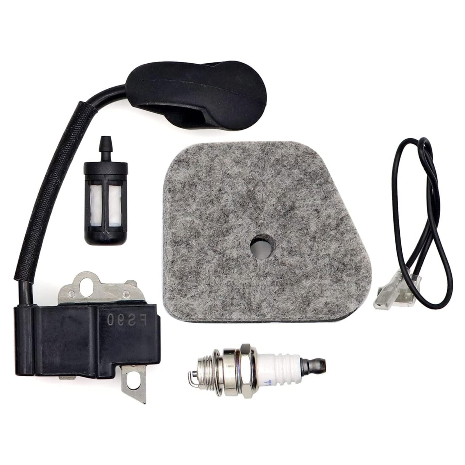 SecosAutoparts Ignition Coil Module & Magneto Air Filter Kit - Compatible with STIHL FS110R FS130R FS110 KM110R FC90 (Part# 41801302A MC4180B 4180-400-1308) - Perfect for Lawn Mower & Brush Cutter Maintenance & Repair
