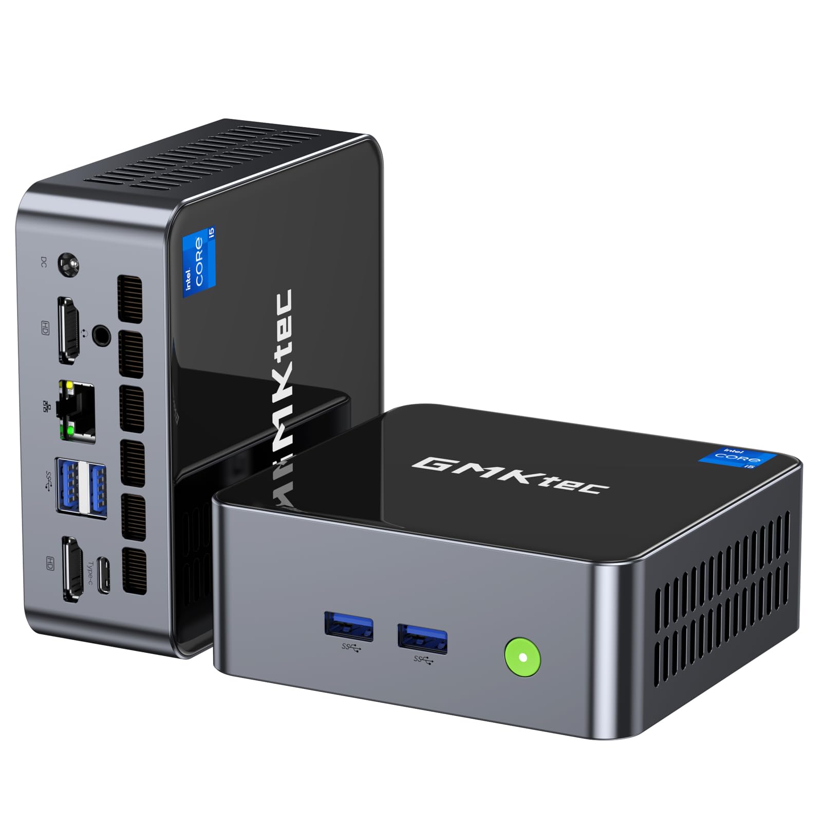 GMKtec Mini PC Intel i5-12450H (4.4GHz Turbo) 32GB DDR4 RAM 1TB NVMe SSD - Compact Desktop Computer with USB 3.2, WiFi 6, BT5.2, 2.5G Ethernet & 4K Triple Display - Perfect for Home Office, Gaming & Multimedia Entertainment
