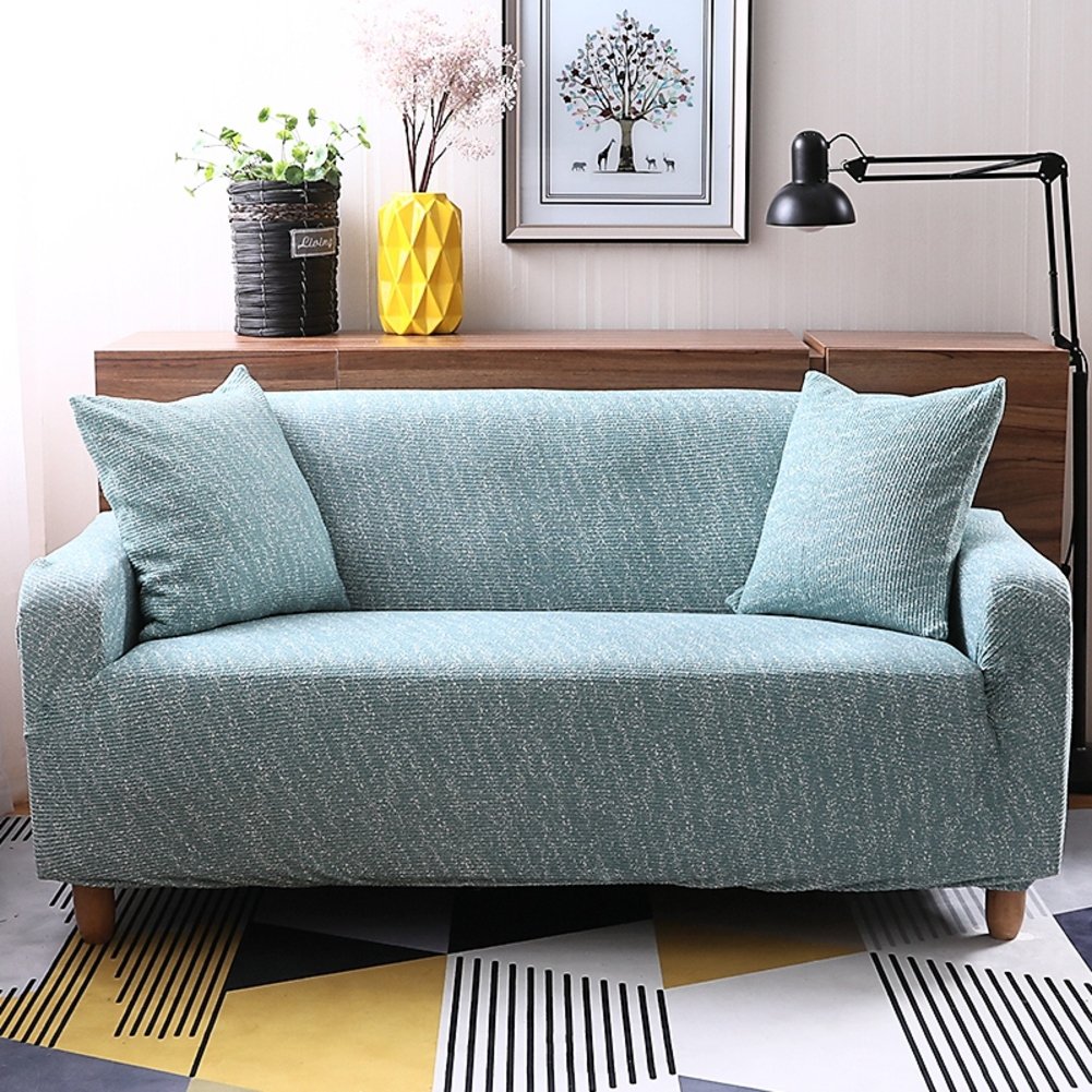 Elastic Sofa Cover for Pets - Non-Slip Furniture Protector, Thickened Sectional Couch Slipcover for 2-Seater (55x73 Inch), All-Season Solid Color Sofa Throw - Perfect for Pet Owners & Home Protection