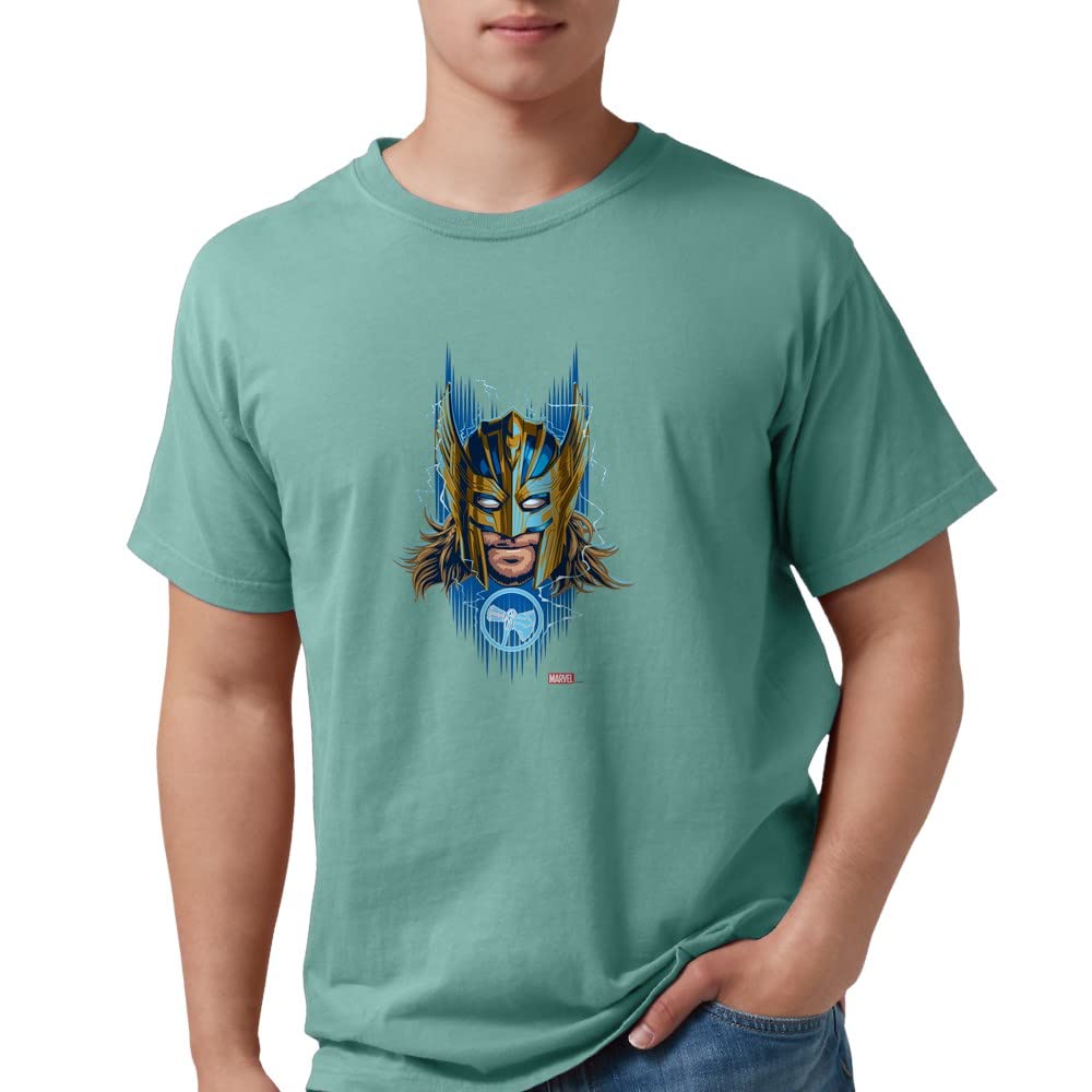 Thor Blue Lightning Men's Comfort Colors T-Shirt - Superhero Graphic Tee for Marvel Fans, Casual Wear & Comic Con Outfits