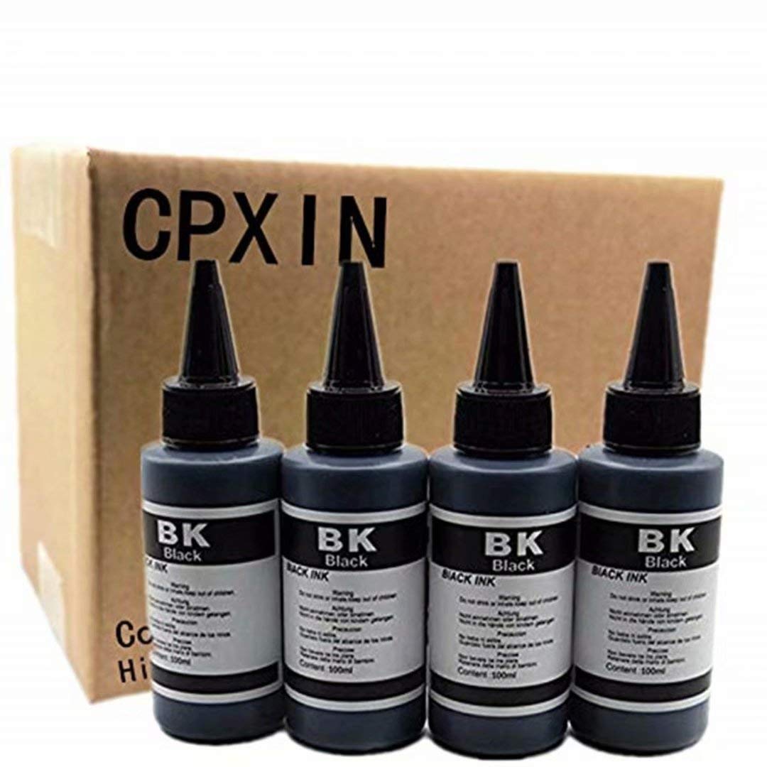 Epson Canon HP Brother Lexmark Samsung Dell Kodak Compatible Printer Ink Refill Kit - 100ML Dye Ink (Black, Cyan, Magenta, Yellow) for Home Office & Photo Printing