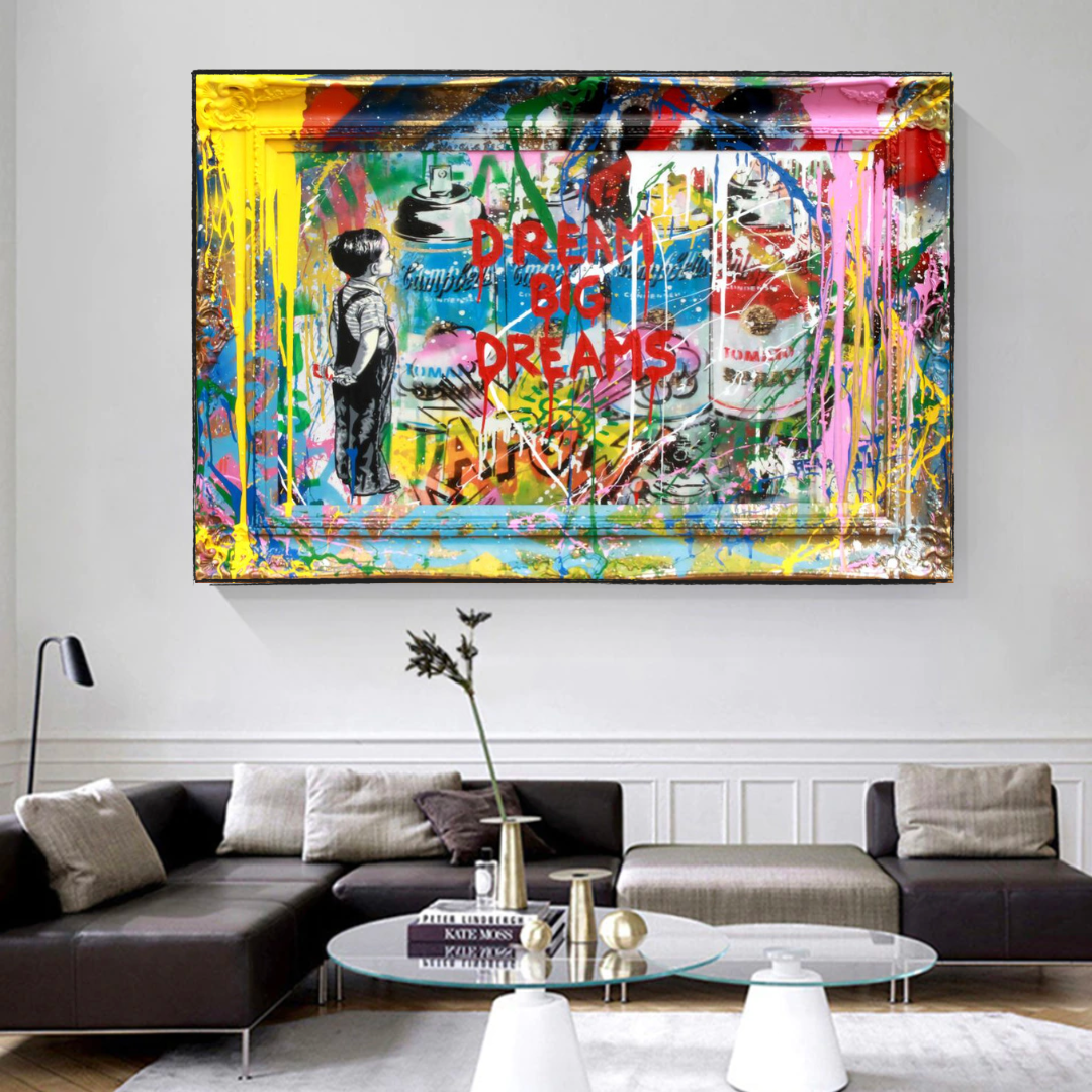 Banksy Art Print - Inspirational Graffiti Wall Decor for Home & Office | Motivational Gift for Artists & Dreamers | Perfect for Living Room, Bedroom or Studio