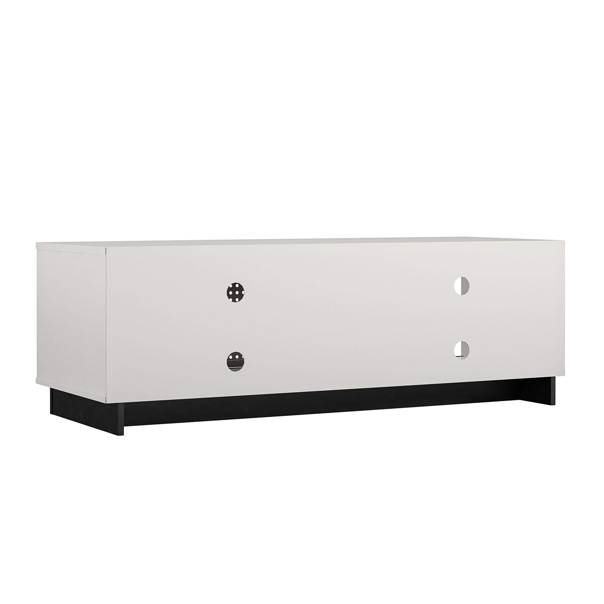 NTENSE Glitch Gaming TV Stand for 60 Inch TVs - Modern Entertainment Center with LED RGB Lights & Wire Management - Perfect for Man Cave, Game Room & Play Room - Durable Metal TV Stand in White