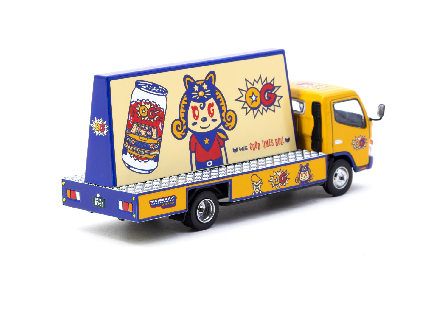 Tarmac Works 1/64 Scale Mitsubishi Fuso Canter OG Diecast Model Truck - Collectible Miniature Vehicle for Display & Racing Scenes