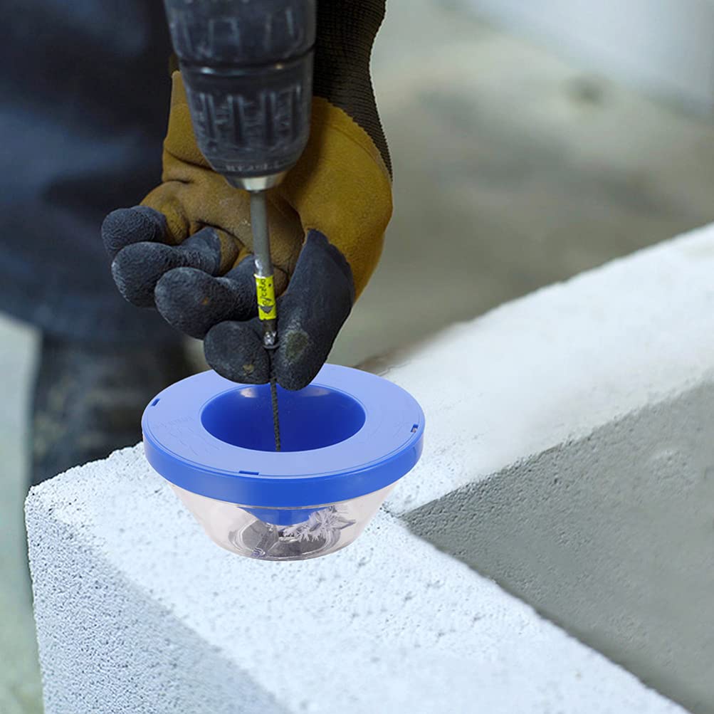 DOITOOL Electric Drill Dust Collector Cover - Wall Drill Dust Collector Accessory for Drywall, Concrete & Wood (Blue) | Perfect for Home Renovation, DIY Projects & Professional Construction Work