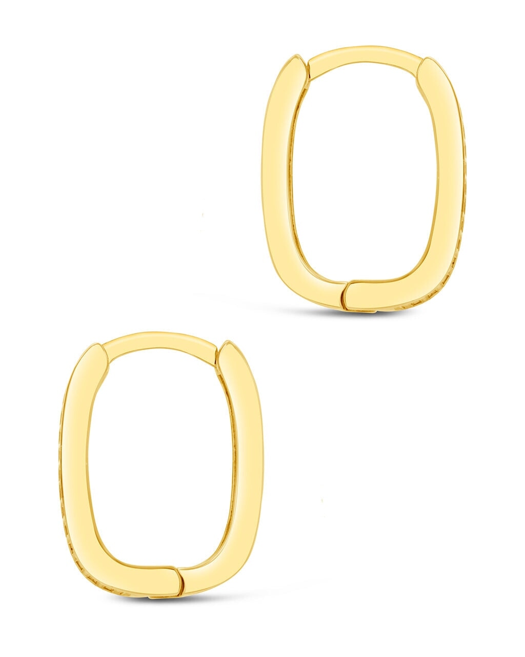 Stylish CZ Rectangle Huggie Hoop Earrings for Men - Trendy Minimalist Jewelry Gift for Everyday Wear & Special Occasions