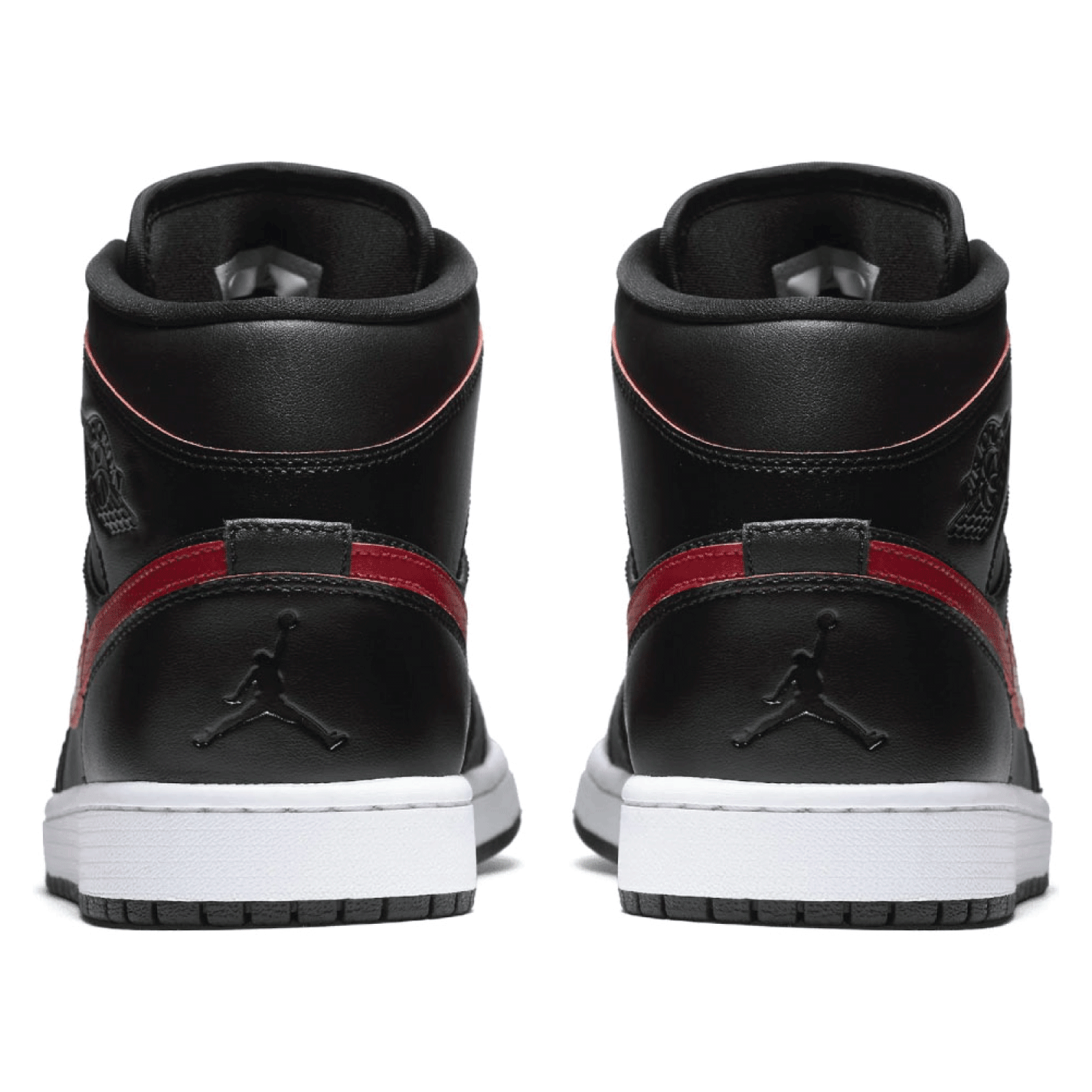 Air Jordan 1 Retro Mid 'Black Team Red' Men's Basketball Shoes - Stylish Sneakers for Casual Wear, Street Fashion & Sports Performance