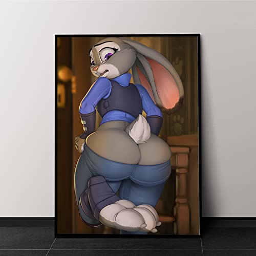 Judy Hopps Poster - Trendy Baddie & Aesthetic Weed Room Decor - Cool Wall Art for Bedroom, Living Room & Dorm - Perfect for Anime Fans & Stoner Aesthetic