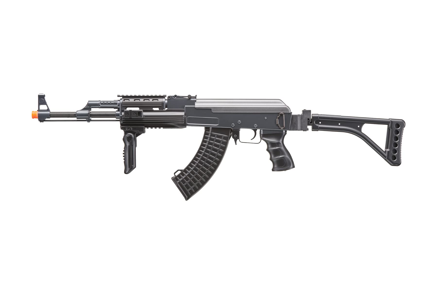 365 FPS DE Airsoft AK-47 AEG Rifle with Side Folding Stock - Includes Battery & Charger (Black) | Perfect for Tactical Training, Airsoft Games & Outdoor Shooting Practice