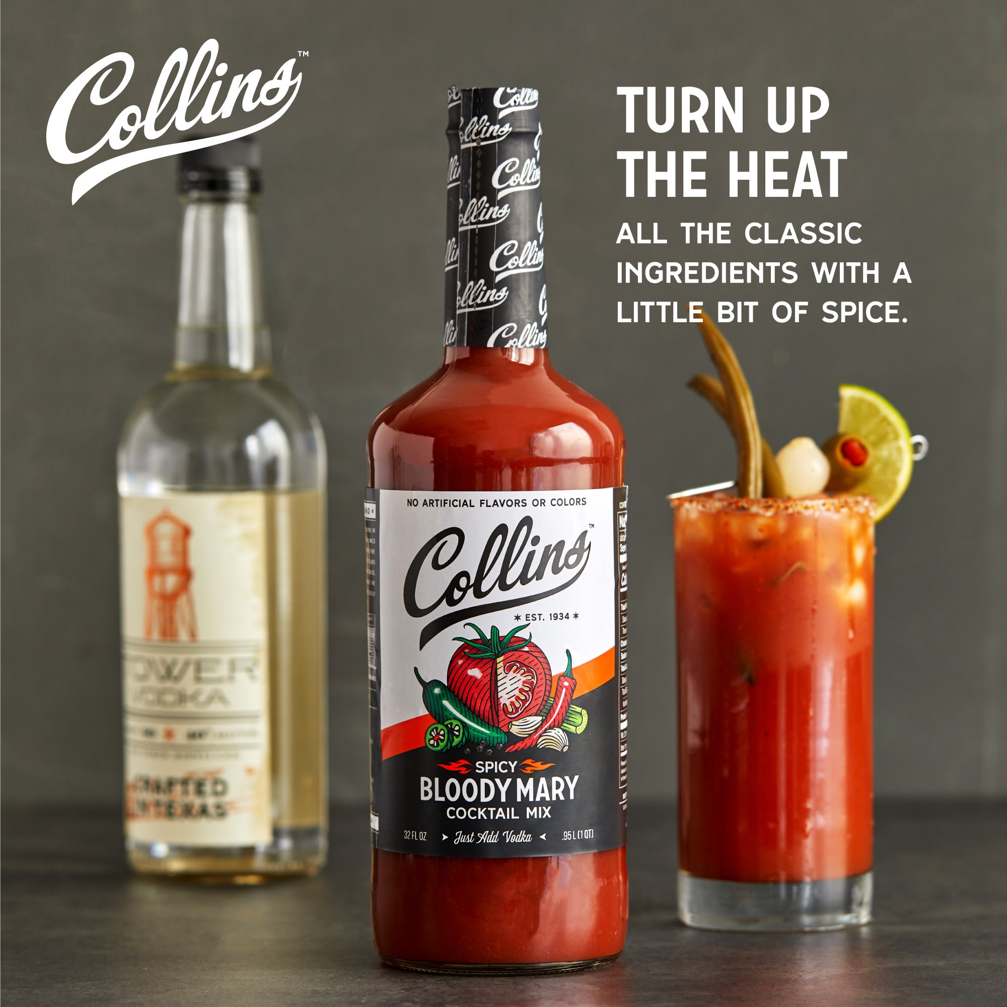 Best Spicy Bloody Mary Cocktail Mix - Premium Tomato Juice Blend with Bold Seasonings - Perfect for Brunch, Parties & Home Bars (16oz Bottle)