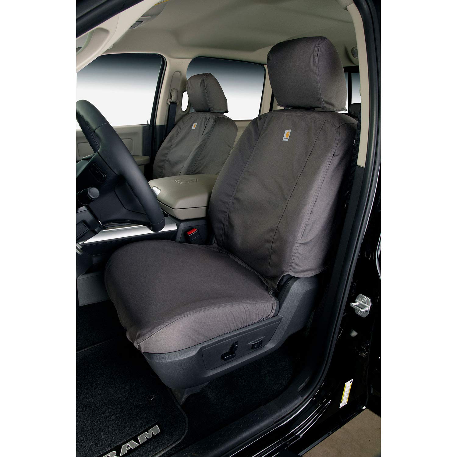 Covercraft Carhartt SeatSaver Custom Seat Covers for 2015-2016 Honda CR-V - 1st Row Bucket Seats, Durable Duck Weave Gravel Fabric - Perfect for Work Trucks, Off-Road Adventures & Everyday Commuting