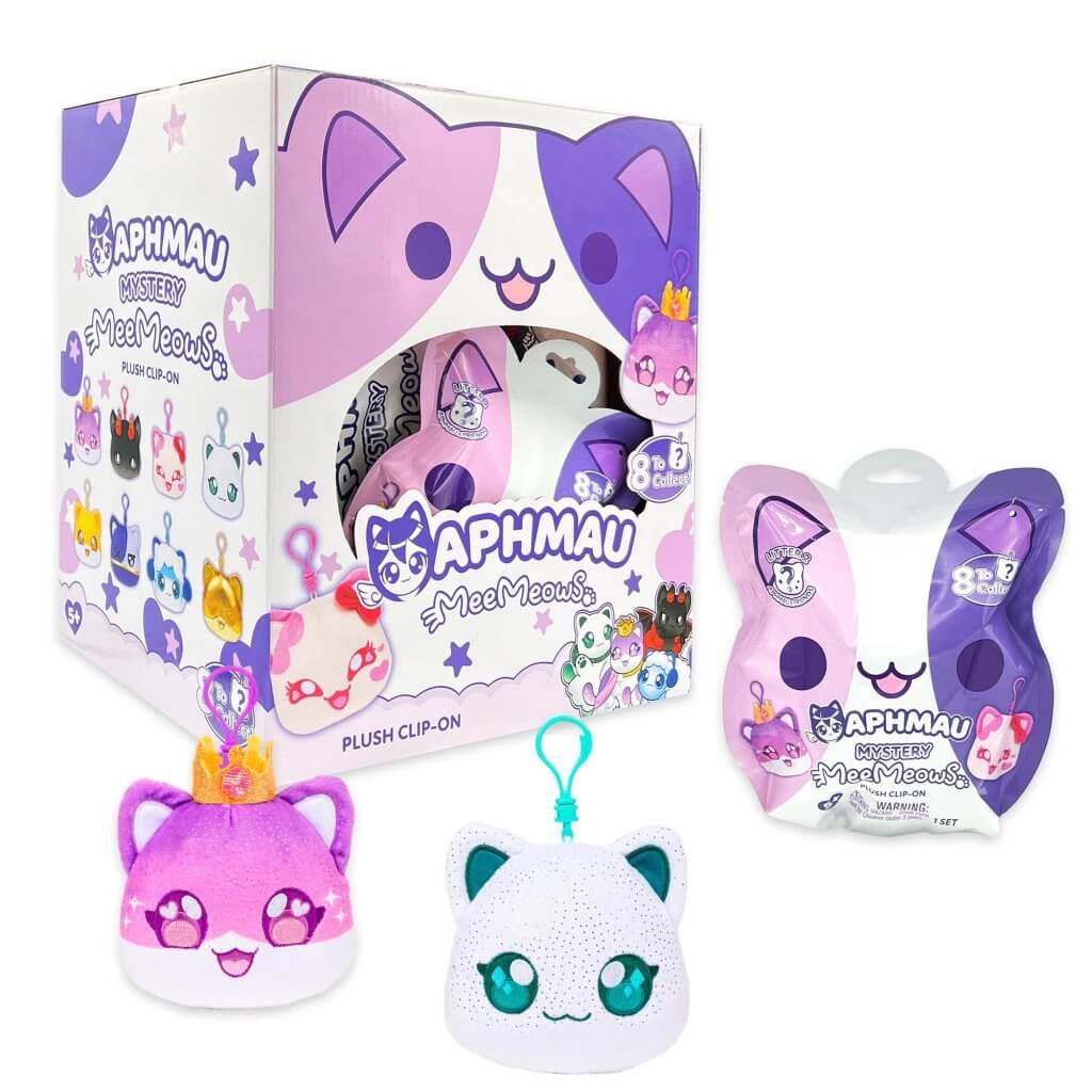 Aphmau MeeMeows Mystery Catface Clip Ons (Blind Bag) - Cute Cat Ear Hair Clips for Kids & Teens - Perfect for Cosplay, Dress Up, and Collectible Fun