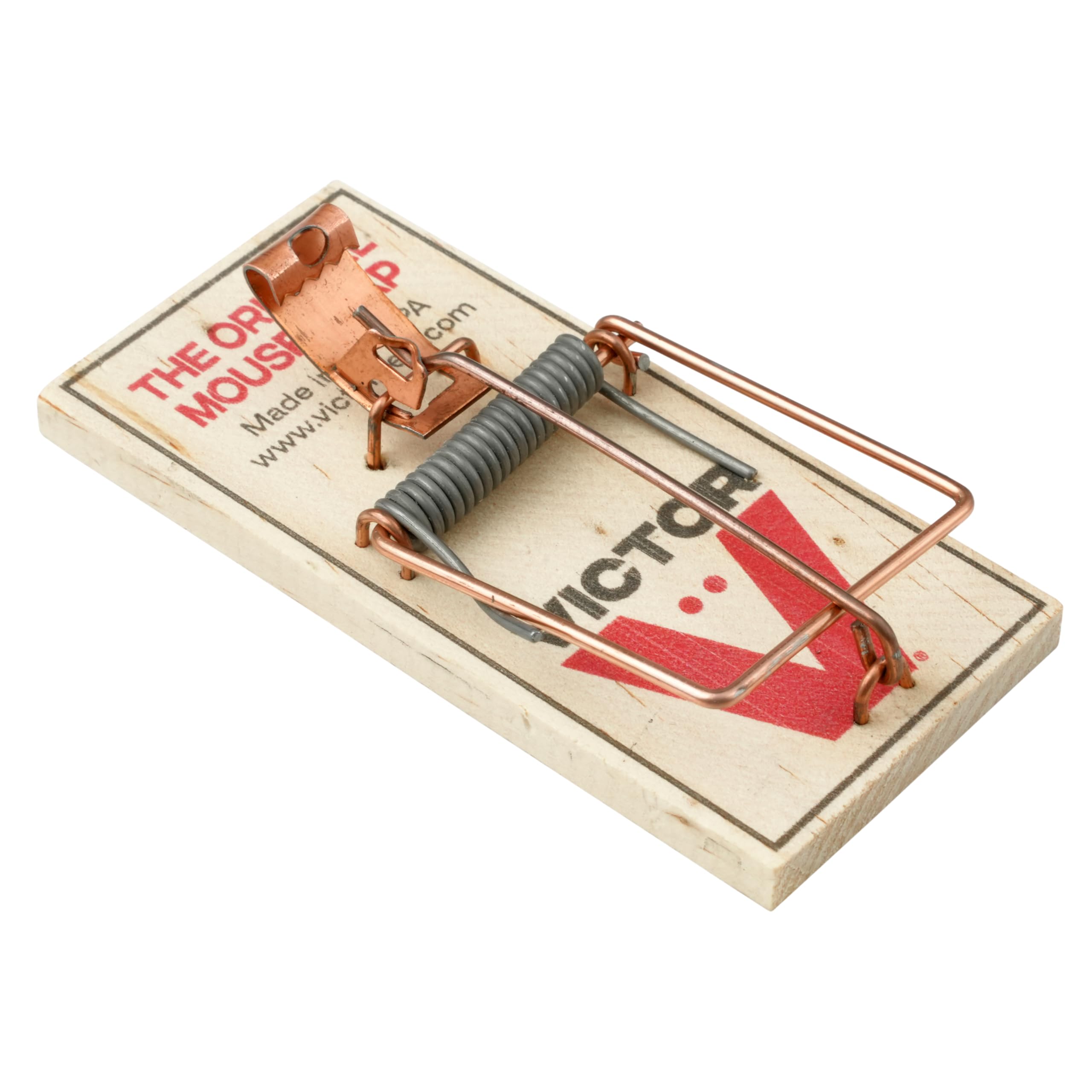 Victor M150-12 Metal Pedal Humane Mouse Trap - 12 Pack, Eco-Friendly FSC Certified Wood, Reusable & Effective Rodent Control for Home, Garage, Basement & Outdoor Use