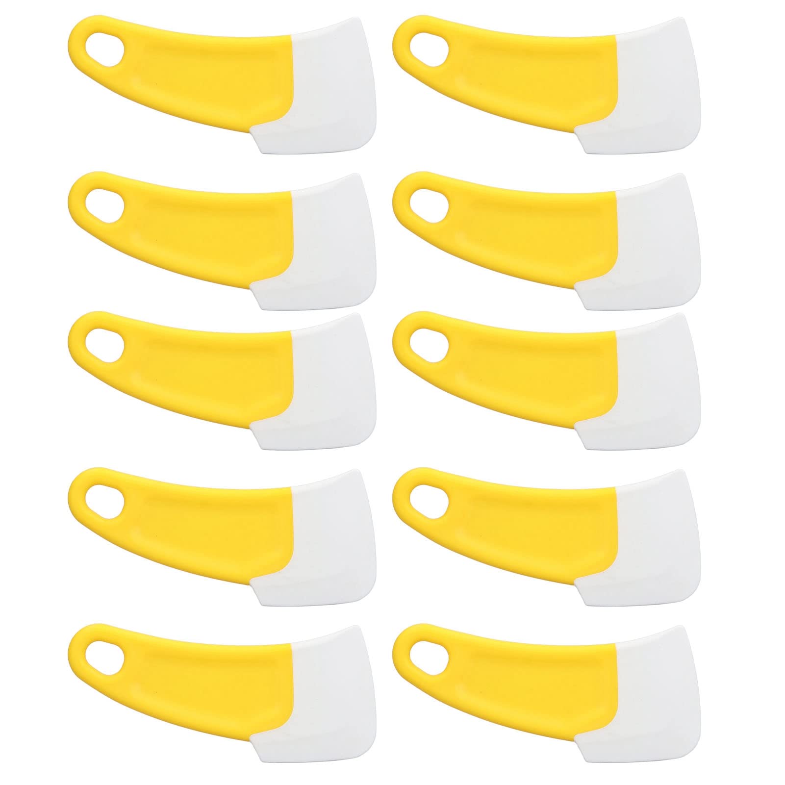 CHICIRIS 10-Piece Silicone Spatula Set - Flexible Cake Spatula with Hook Hole Design & PP Handle - Non-Slip Kitchen Utensils for Baking, Cooking, Pasta & Cake Decorating (Yellow) - Perfect for Home Bakers & Professional Chefs
