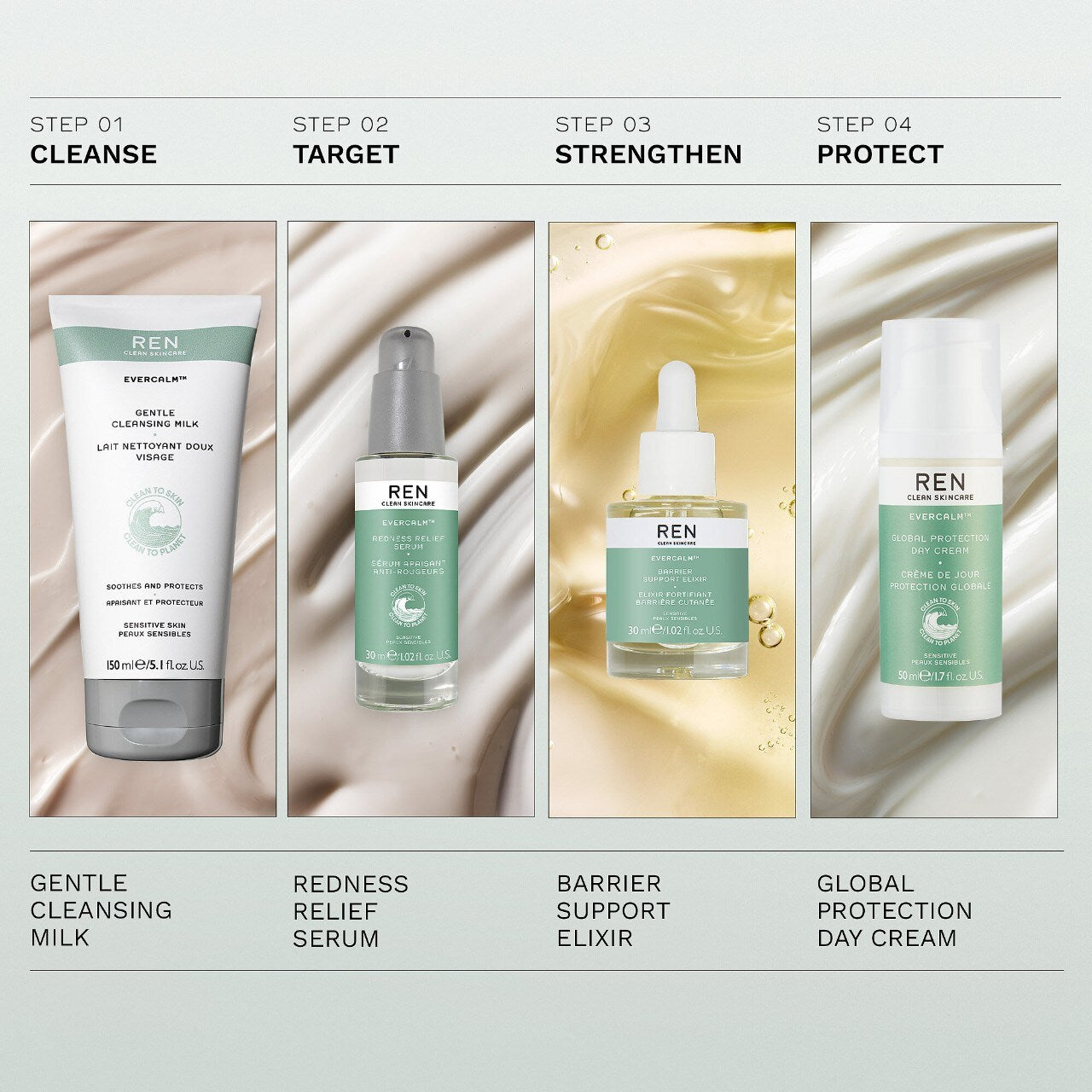 REN Clean Skincare Evercalm Barrier Support Face Oil 30ml - Hydrating & Soothing Facial Treatment for Dry, Sensitive Skin - Perfect for Nighttime Routine & Post-Workout Recovery