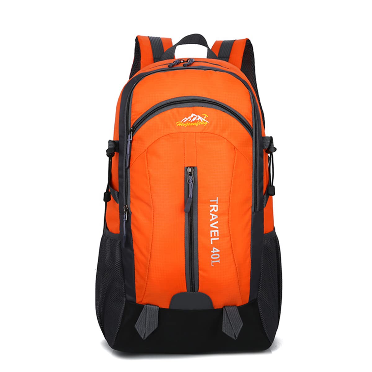 Lightweight 40L Hiking Backpack - Waterproof Packable Daypack for Camping, Travel & Outdoor Sports | Durable Unisex Design for Men & Women (Orange) | Perfect for Hiking Adventures, Weekend Getaways & Daily Commute | Great for Backpacking, College Students & Airport Travel
