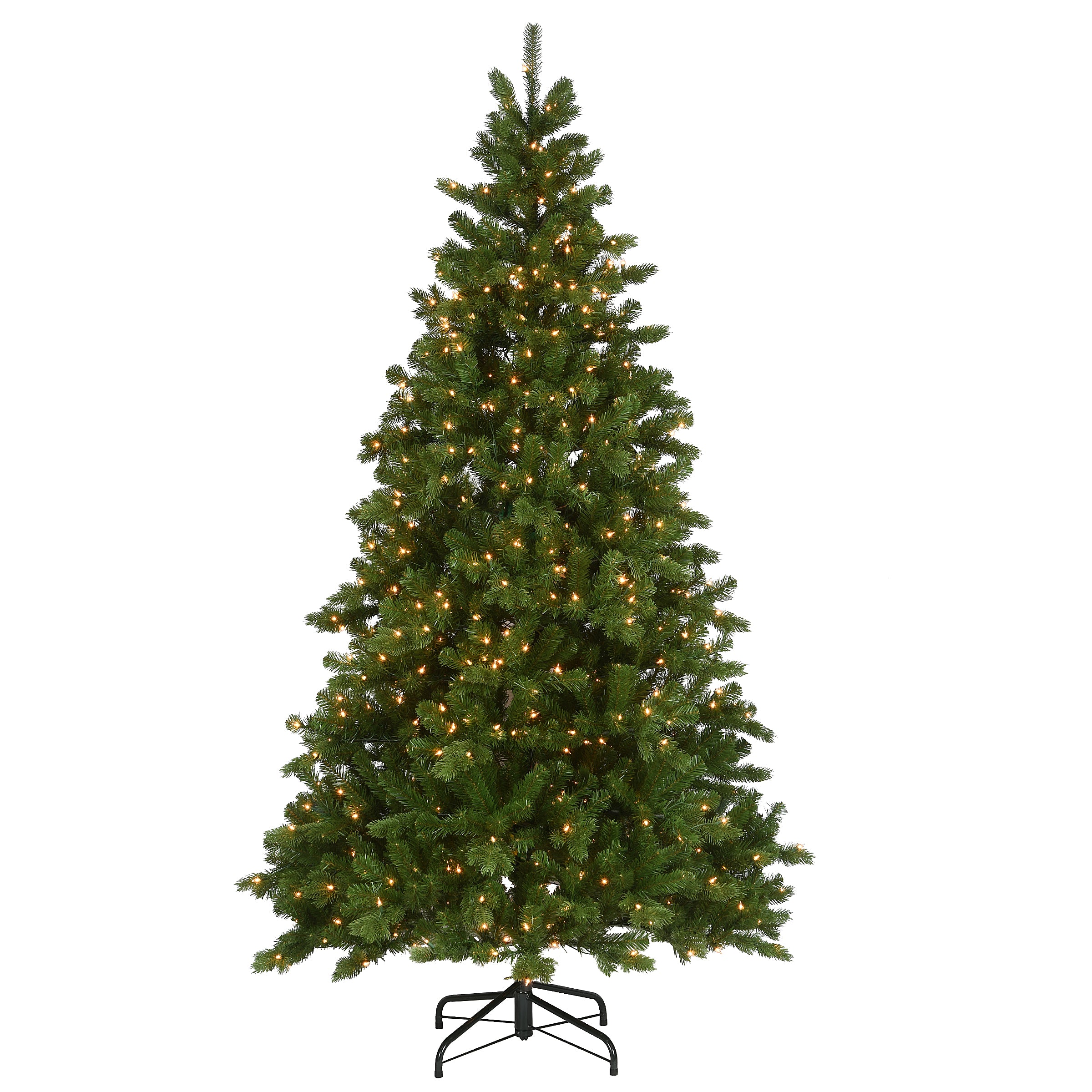 7.5 ft Pre-Lit Victoria Spruce Artificial Christmas Tree with 500 Clear LED Lights - Perfect for Living Room, Office & Holiday Decorations
