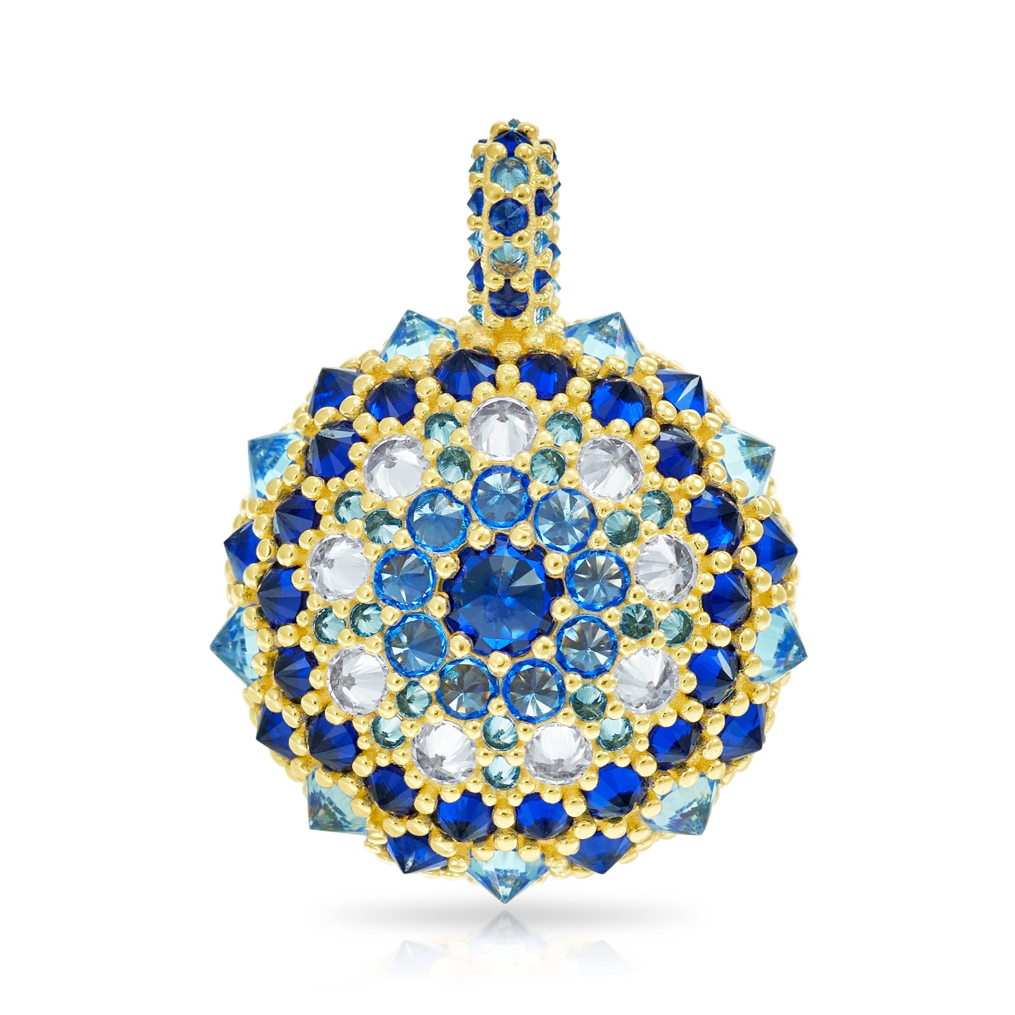 925 Sterling Silver Blue Cubic Zirconia 1