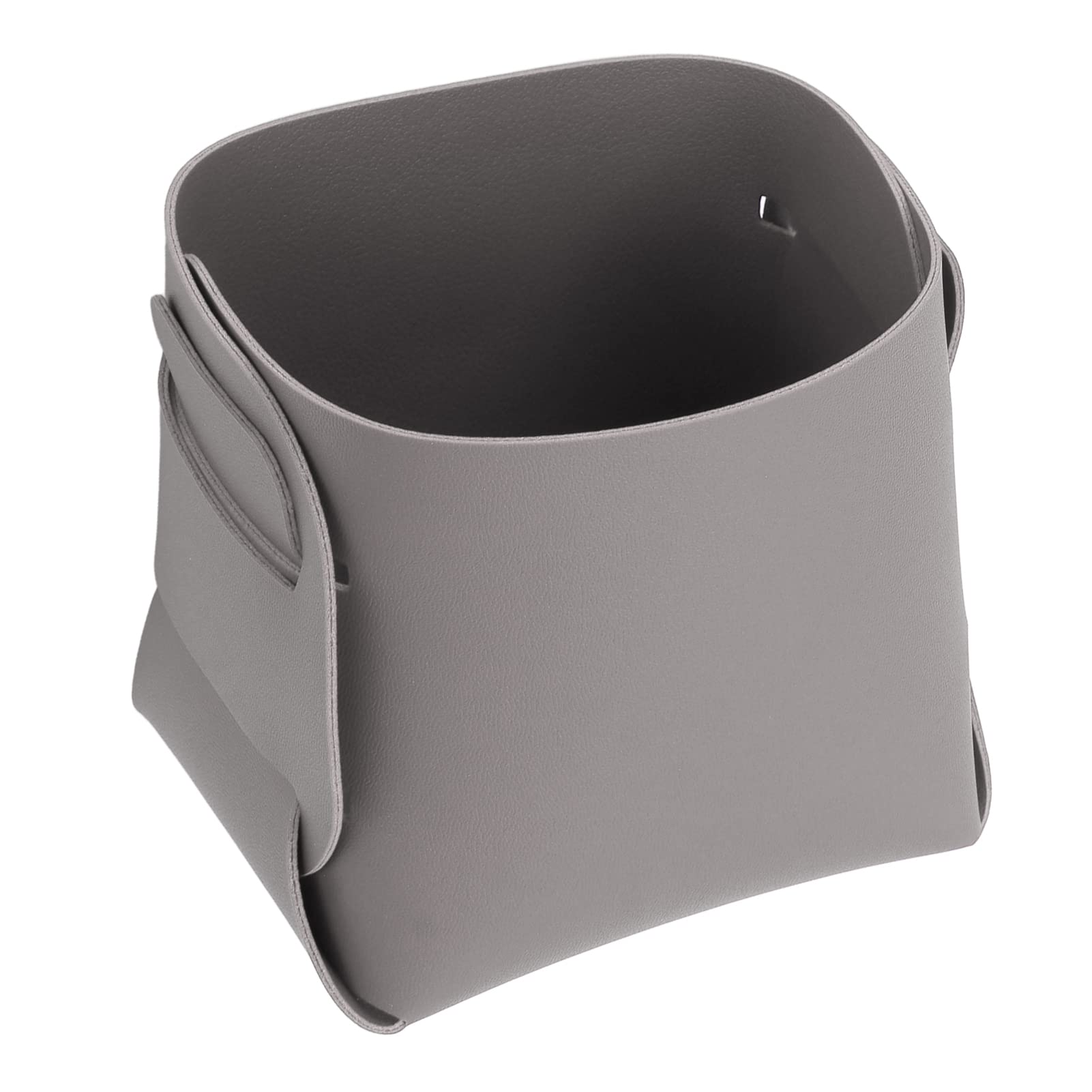PU Leather Nail Tool Organizer - Grey Manicure Storage Box for Nail Art Supplies | Perfect for Salon, Home & Travel Use