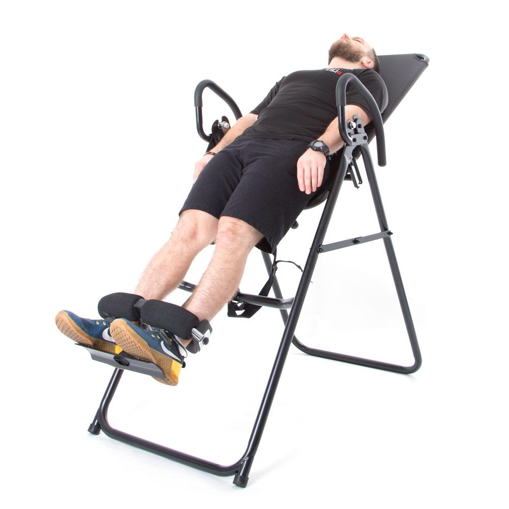 66Fit Professional Inversion Table for Back Pain Relief - Heavy Duty Home Gym Equipment for Spinal Decompression Therapy - Perfect for Yoga, Chiropractic Care & Home Workouts