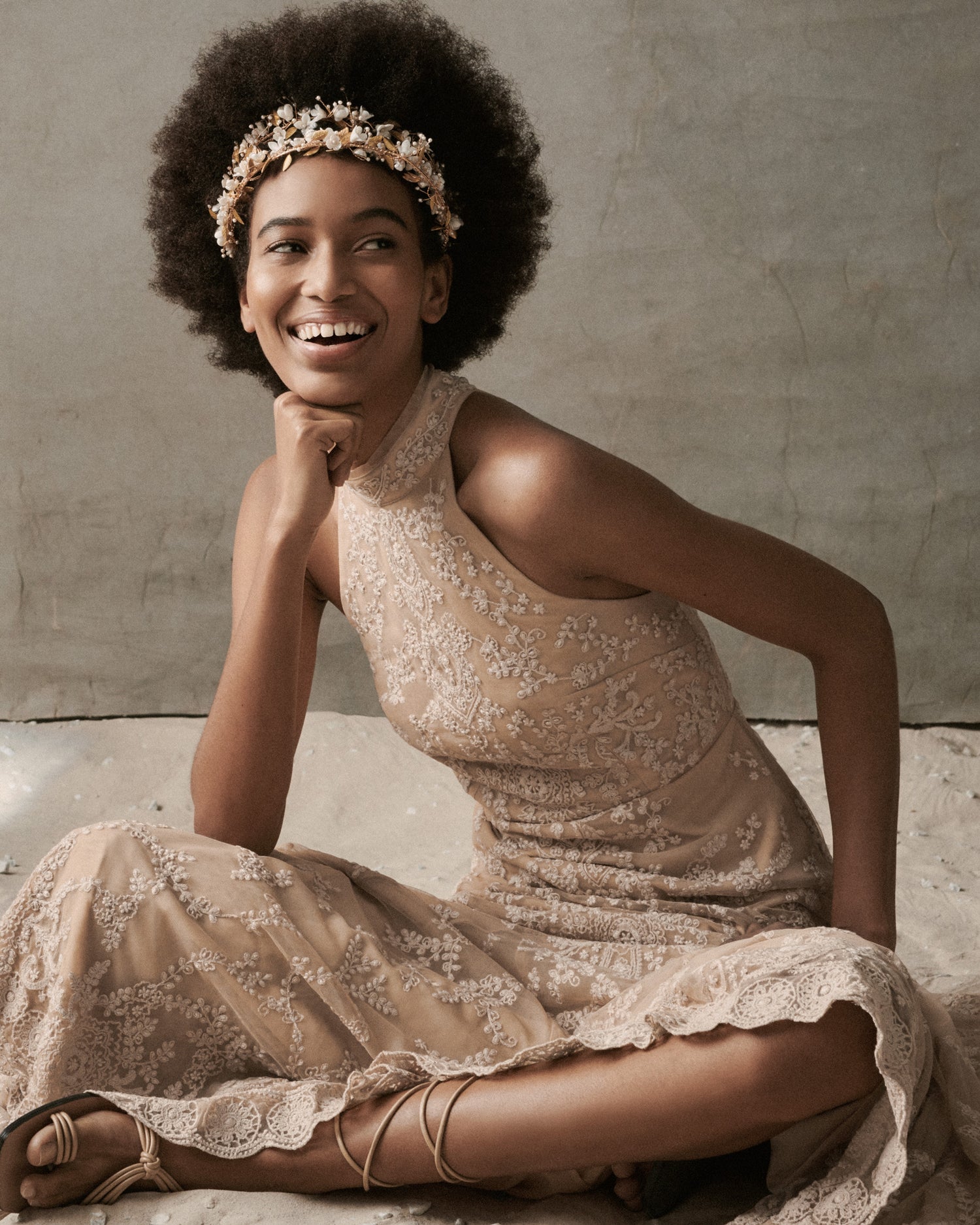 BHLDN Daisy Gown - Elegant Floral Wedding Dress for Brides | Perfect for Beach, Garden & Outdoor Ceremonies