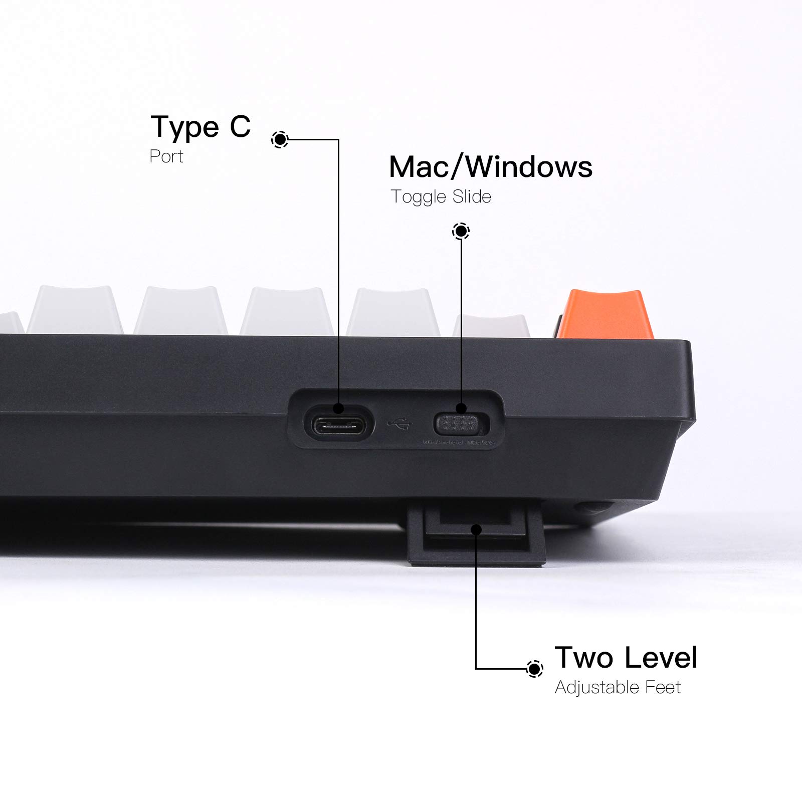 Keychron C2 Wired Mechanical Keyboard - Hot-Swappable, Gateron Brown Switch, White Backlight for Mac/Windows Gaming & Typing