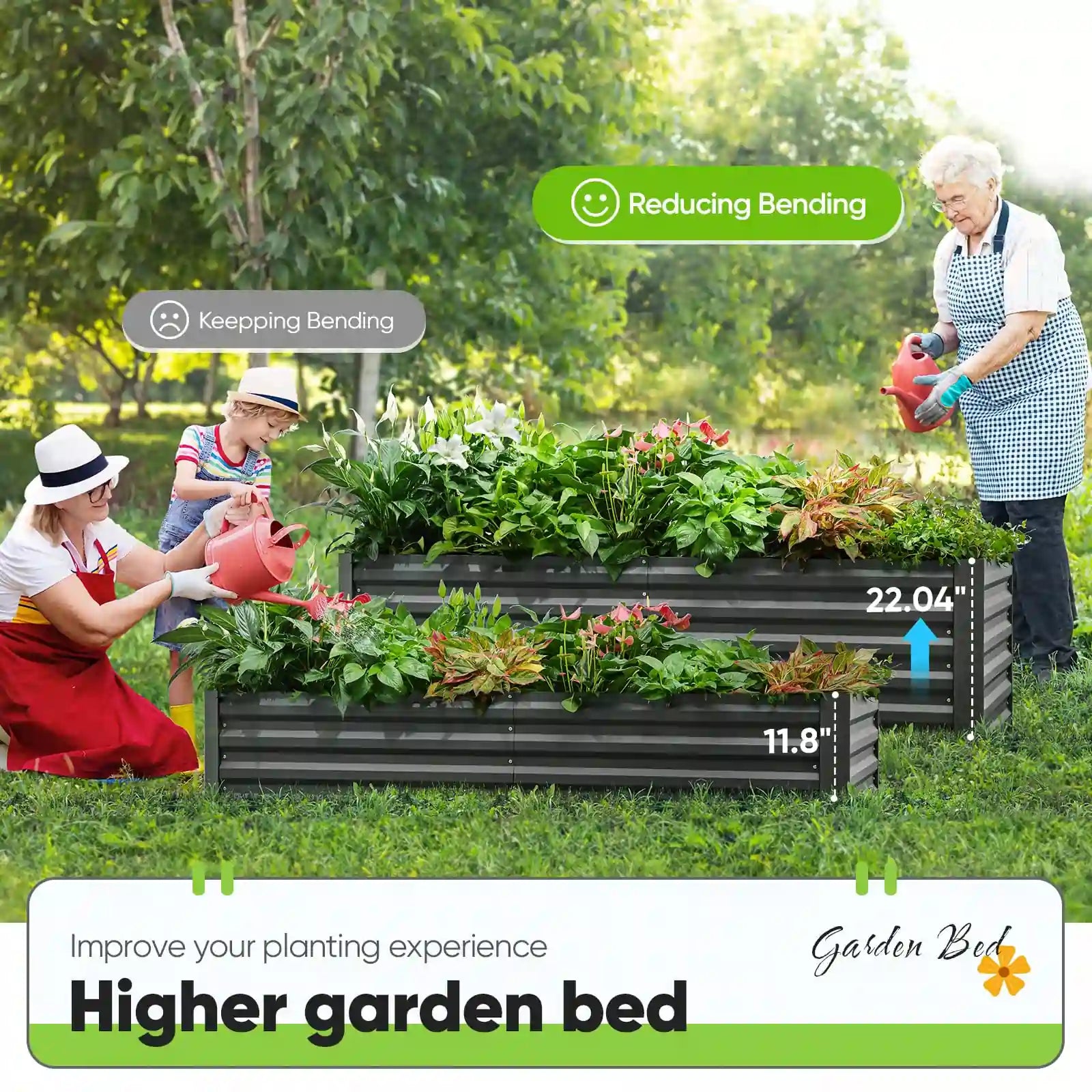 6' x 3' x 2' Galvanized Steel Raised Garden Bed with Cover - Durable Outdoor Planter Box for Vegetables, Flowers & Herbs - Perfect for Backyard, Patio & Urban Gardening