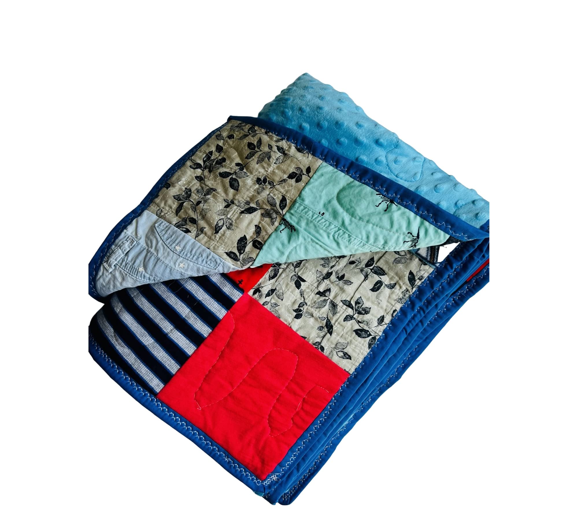 Custom Baby Keepsake Quilt - Handmade Memory Blanket from Baby Clothes | Personalized T-Shirt Quilt for Newborns & Toddlers | Unique Baby Shower Gift & Nursery Decor | Perfect for First Birthday, Christening & Family Heirlooms