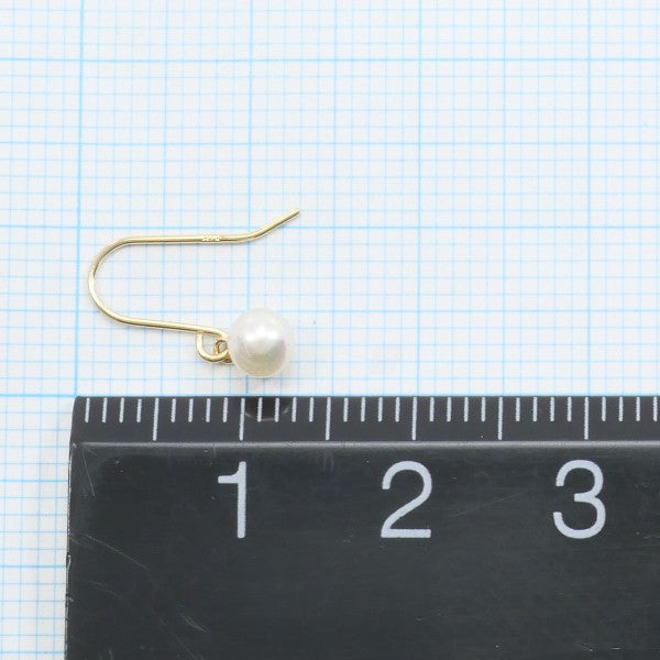 18K Yellow Gold Pearl Earrings for Women - Classic Elegant Stud Earrings with Real Pearls - Perfect for Weddings, Parties & Special Occasions