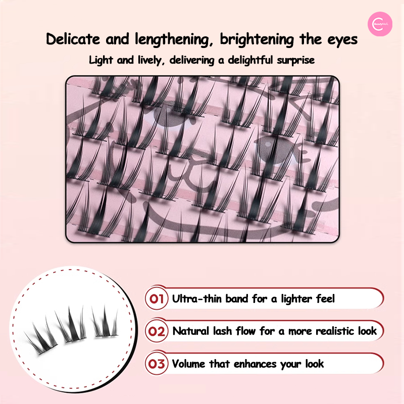 Gaoashes X Freya86 UF23 Midnight Cat Eyelashes - Fluffy Cat Paw False Lashes for Dramatic Eye Makeup, Halloween Costume & Cosplay