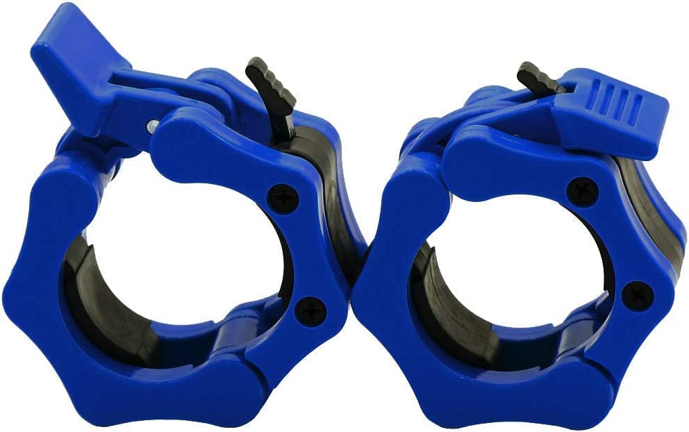 Clout Fitness Barbell Clamps Collars - Secure 2 Inch Olympic Weightlifting Bars - Perfect for Home Gym, CrossFit & Strength Training