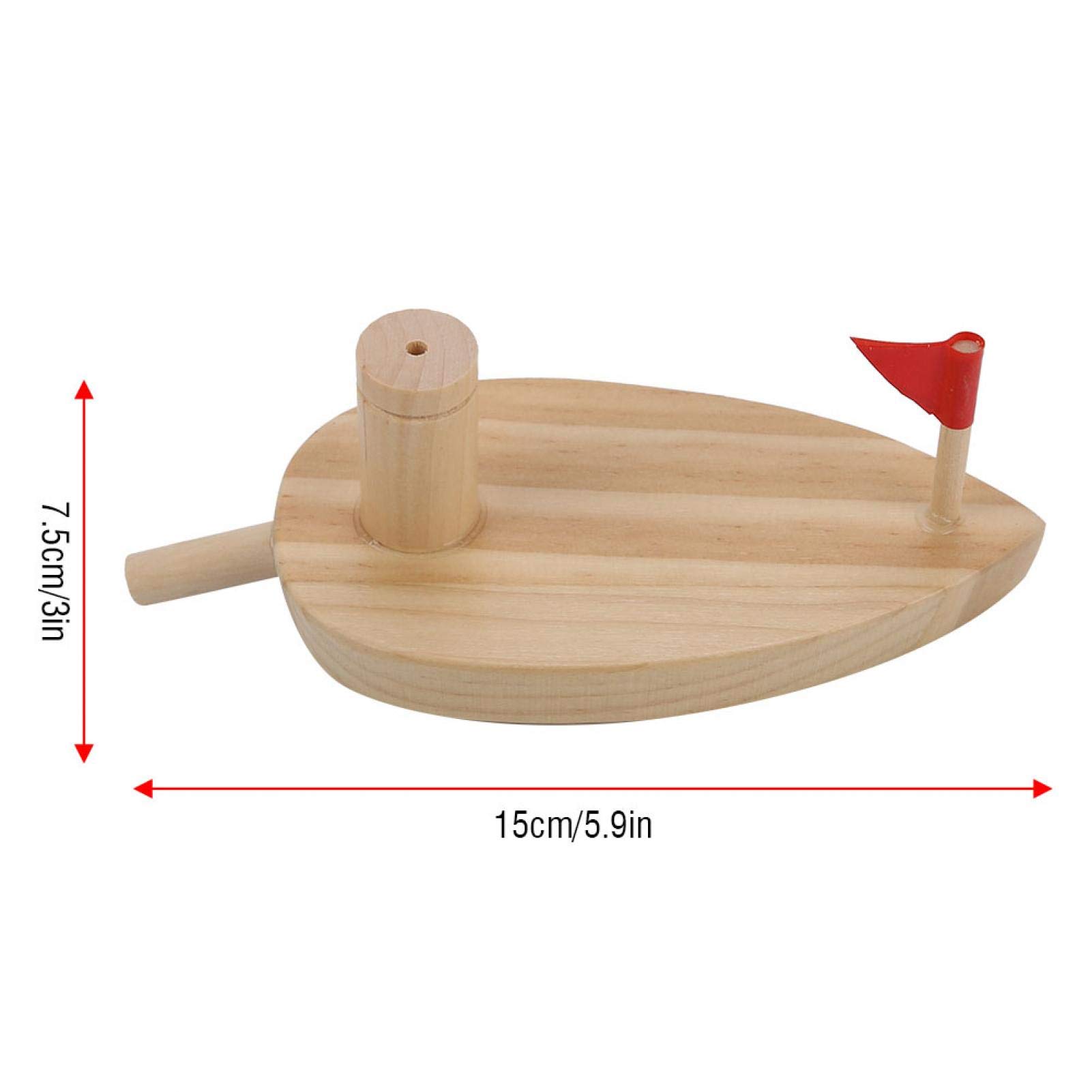 Balloon Powered Wooden Boat Toy - Inertial Balloon Boat for Kids, Fun Water Play & Bath Time Toy - Perfect for Pool, Bathtub, and Outdoor Play