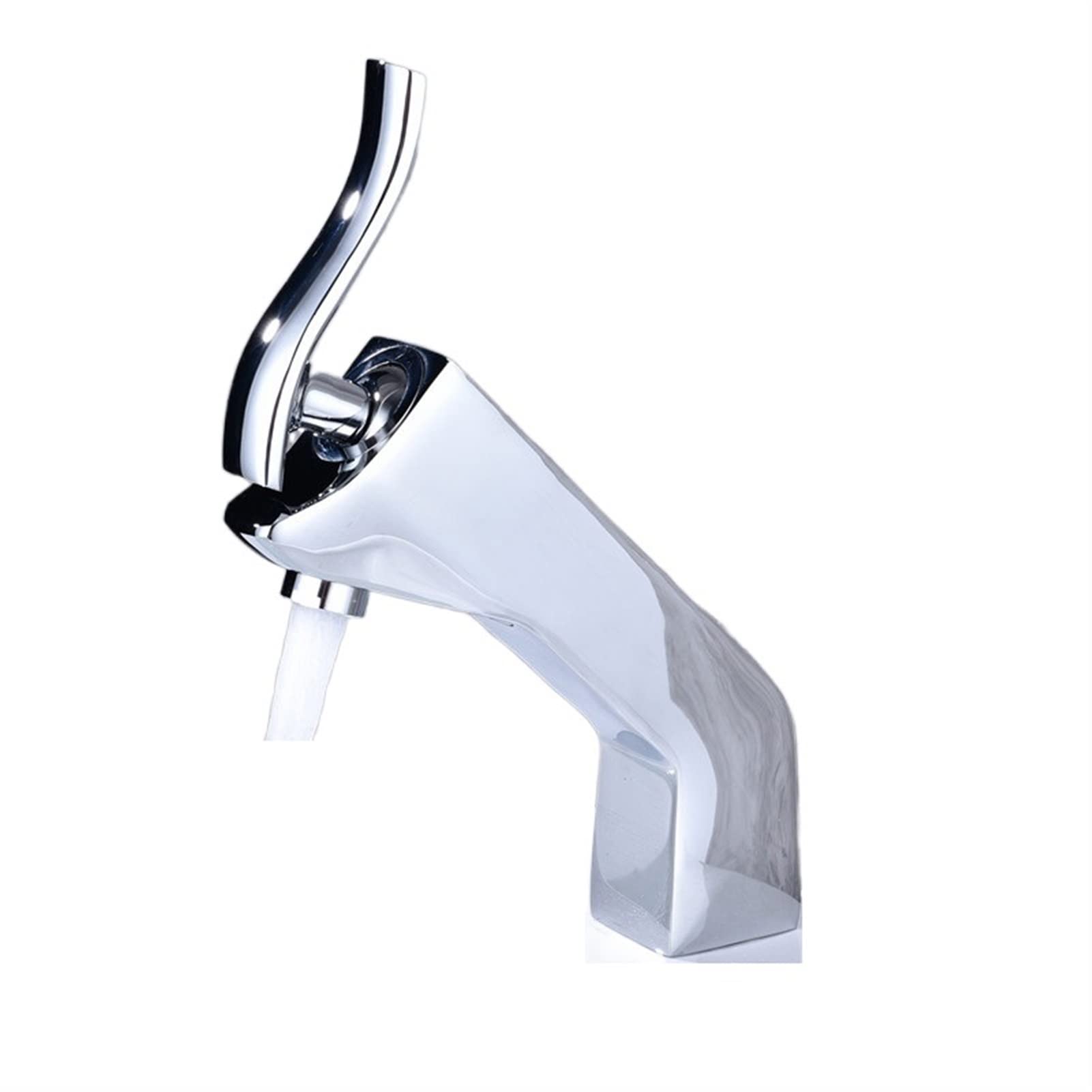 Solid Brass High Pressure Bathroom Faucet with Gold Handle - Hot & Cold Water Mixer Tap for Basin Countertop Mount - Powerful Cleaning Spray - Perfect for Modern Bathrooms and Powder Rooms (Color: D)